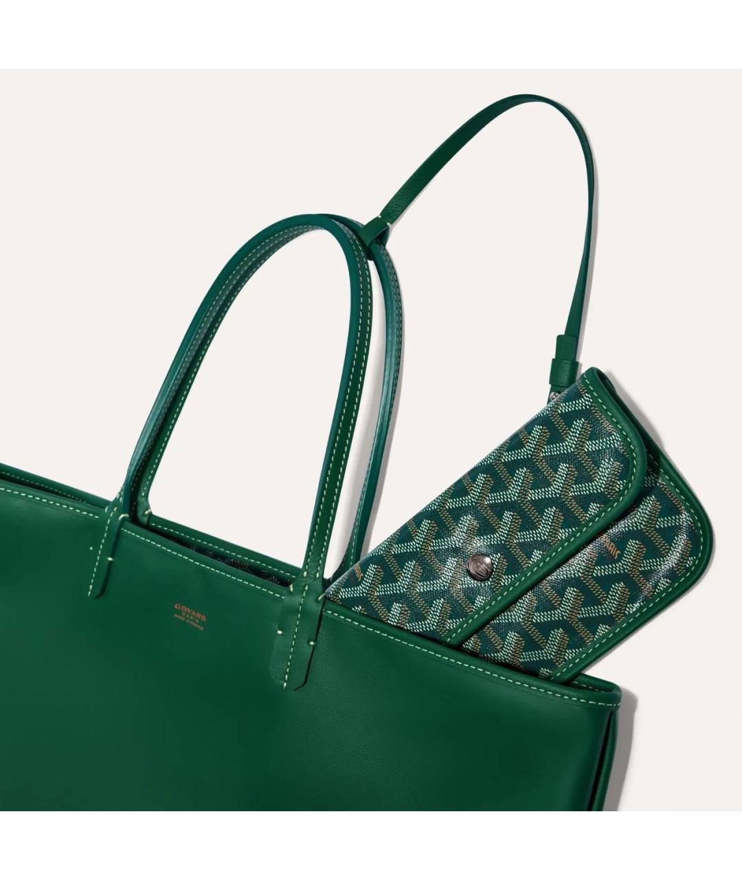 GOYARD Зеленая сумка тоут, фото 3