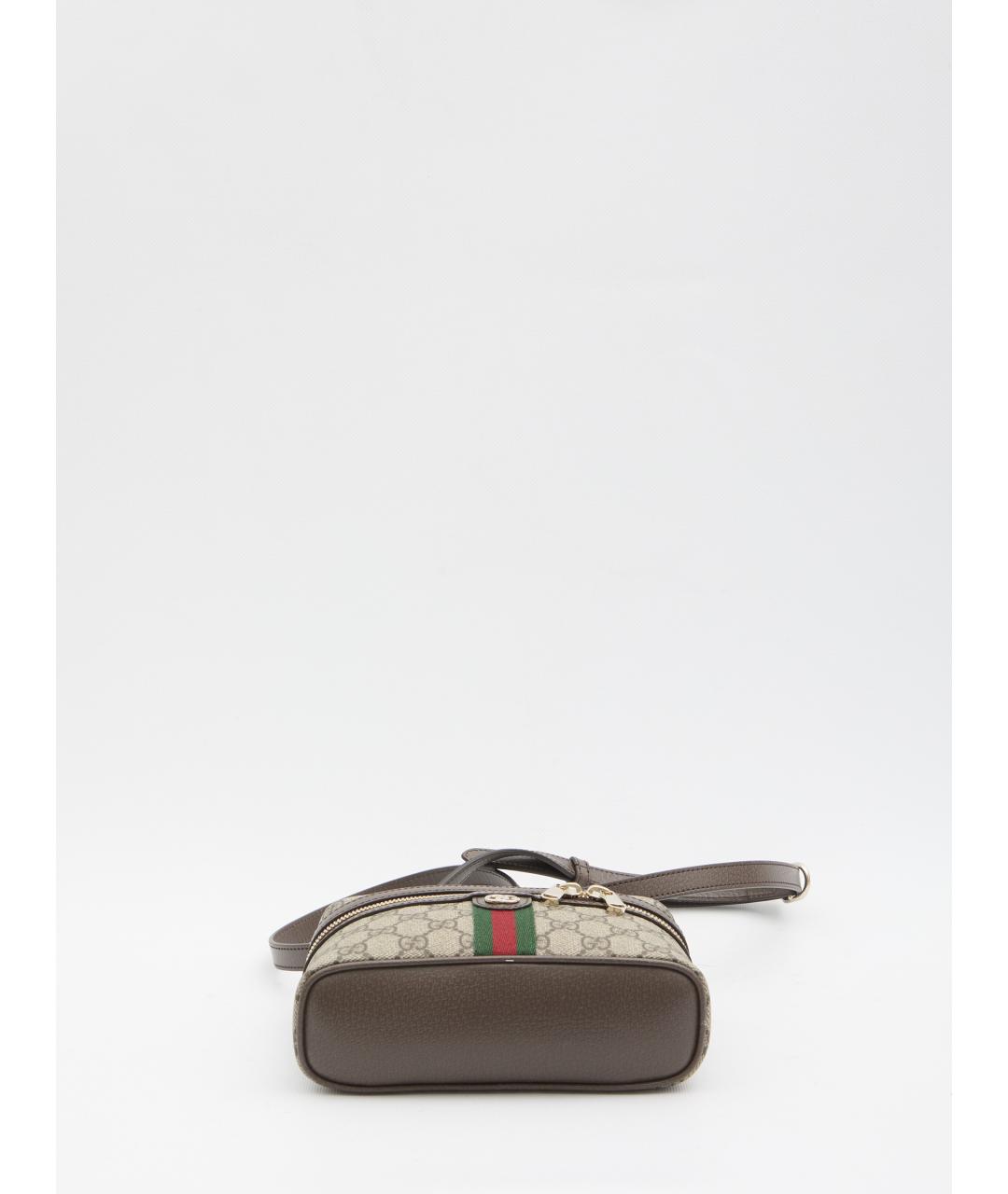 GUCCI Бежевая сумка через плечо из искусственной кожи, фото 3