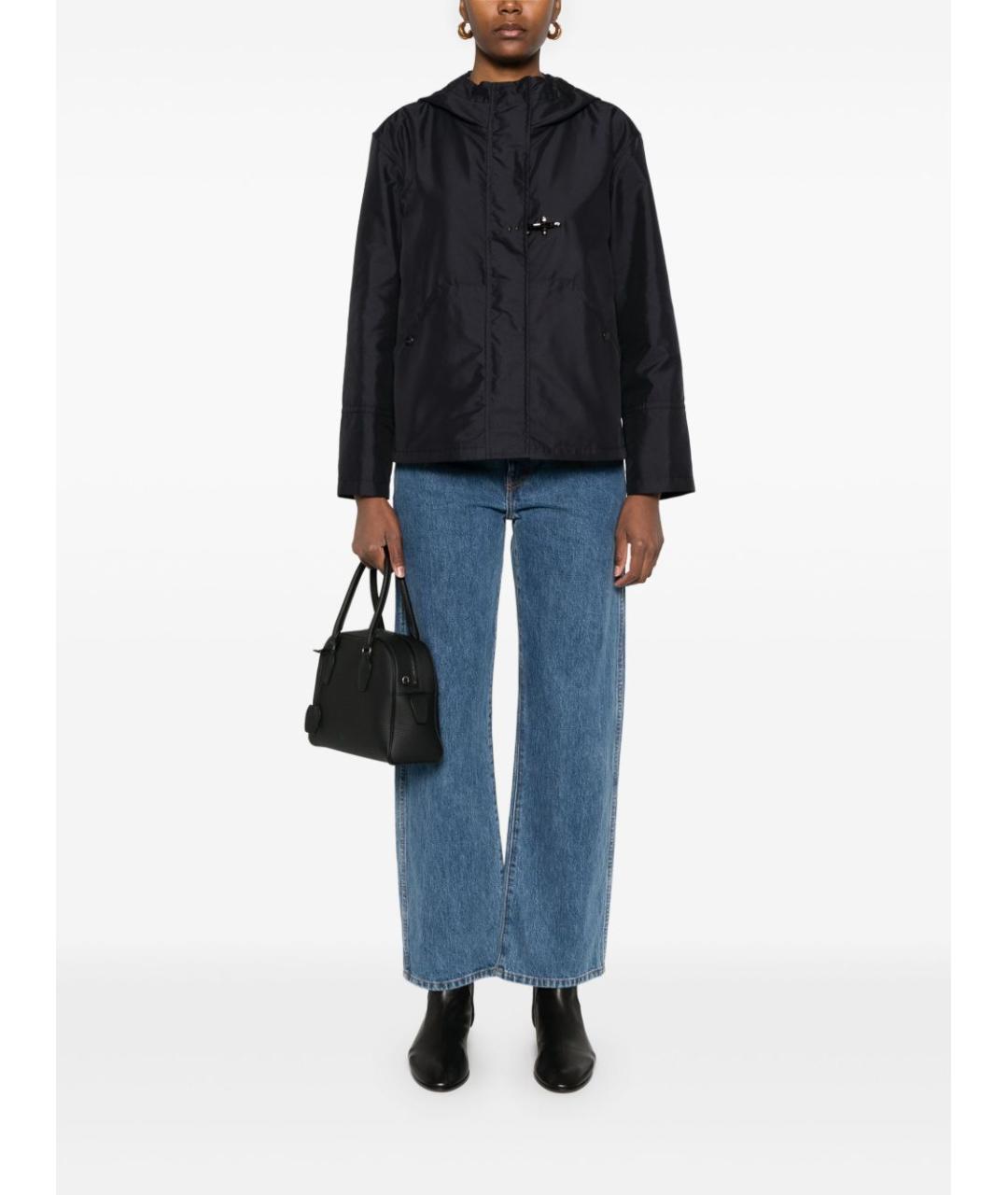 FAY Темно-синяя полиэстеровая куртка, фото 5