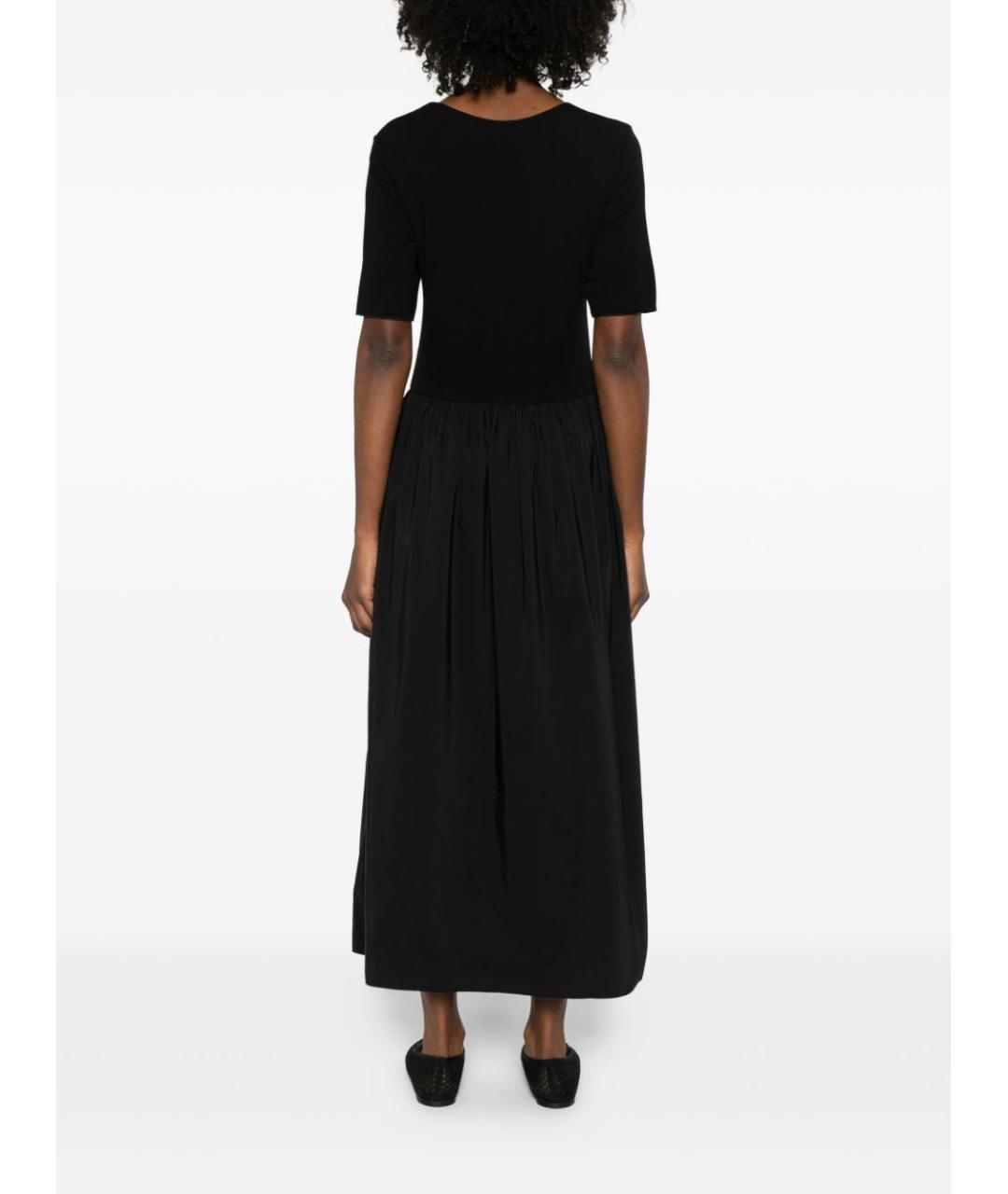 EMPORIO ARMANI Черное хлопковое платье, фото 4