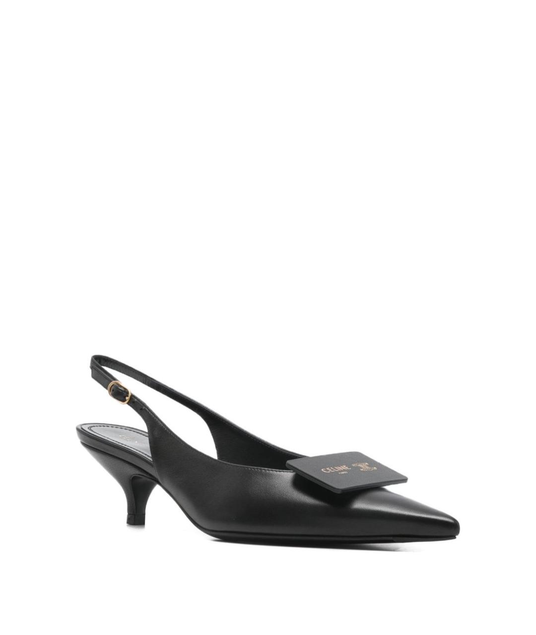 CELINE Черные кожаные туфли, фото 3