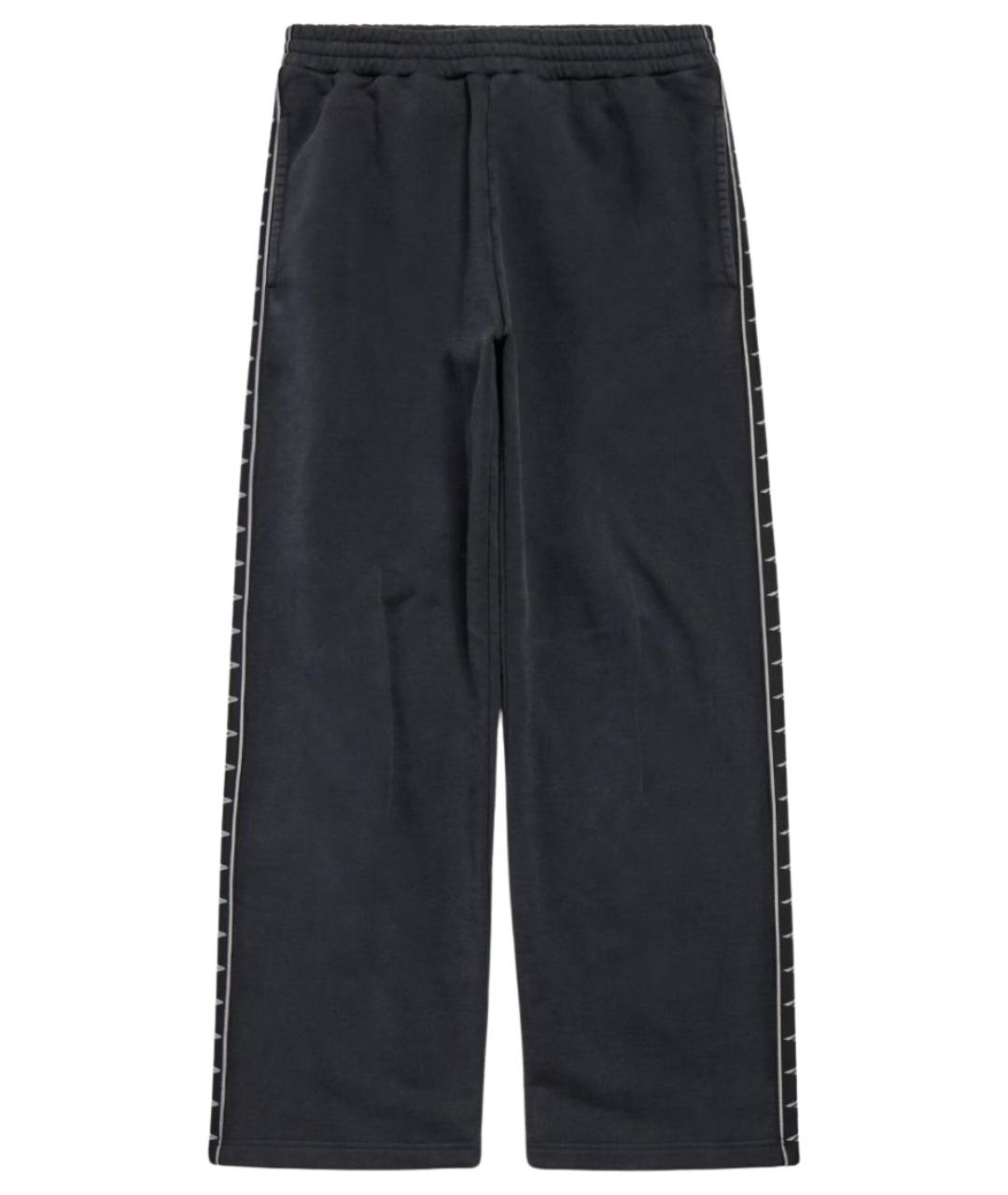 BALENCIAGA Черные хлопковые повседневные брюки, фото 1