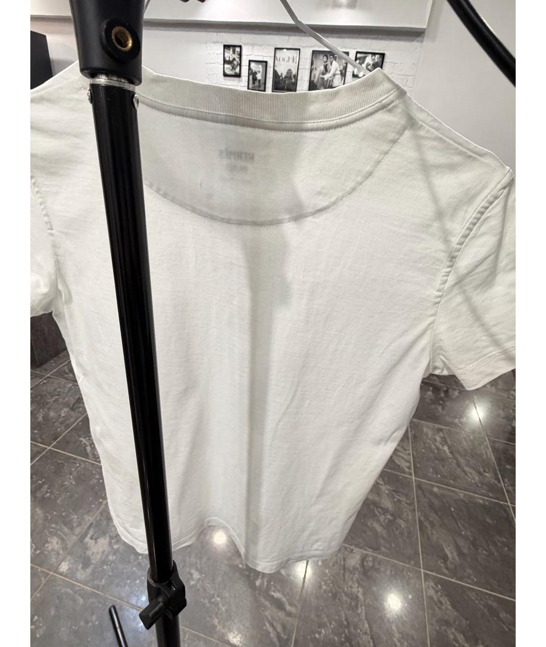 HERMES Белая хлопковая футболка, фото 5