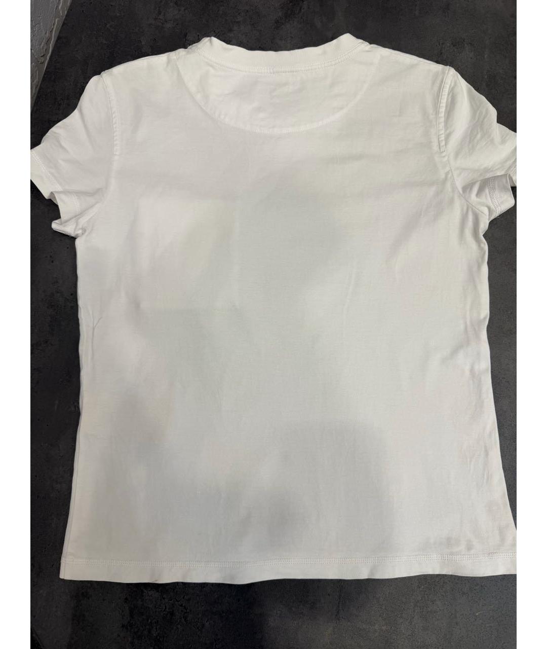 HERMES Белая хлопковая футболка, фото 2