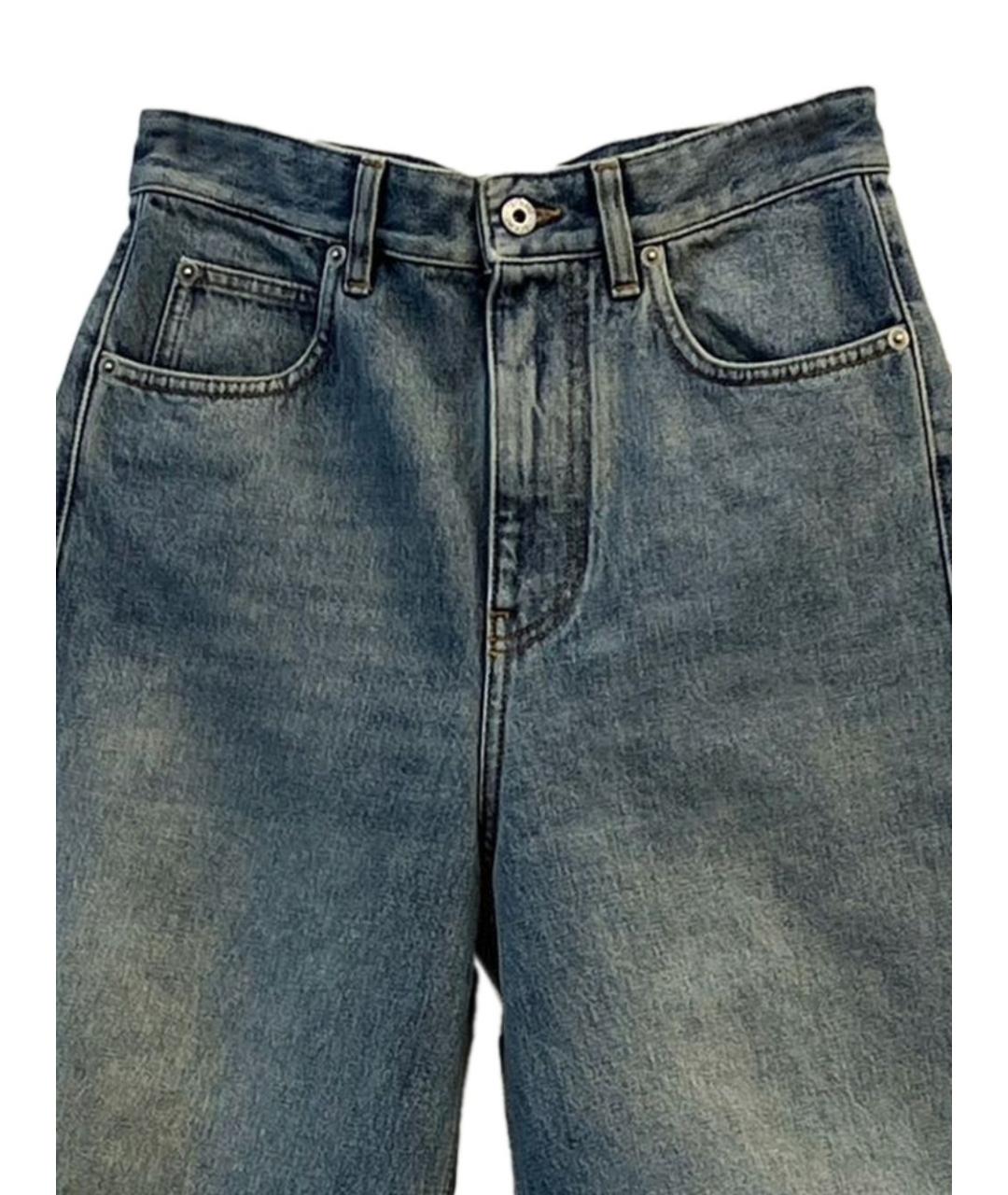 LOEWE Голубые хлопковые прямые джинсы, фото 2