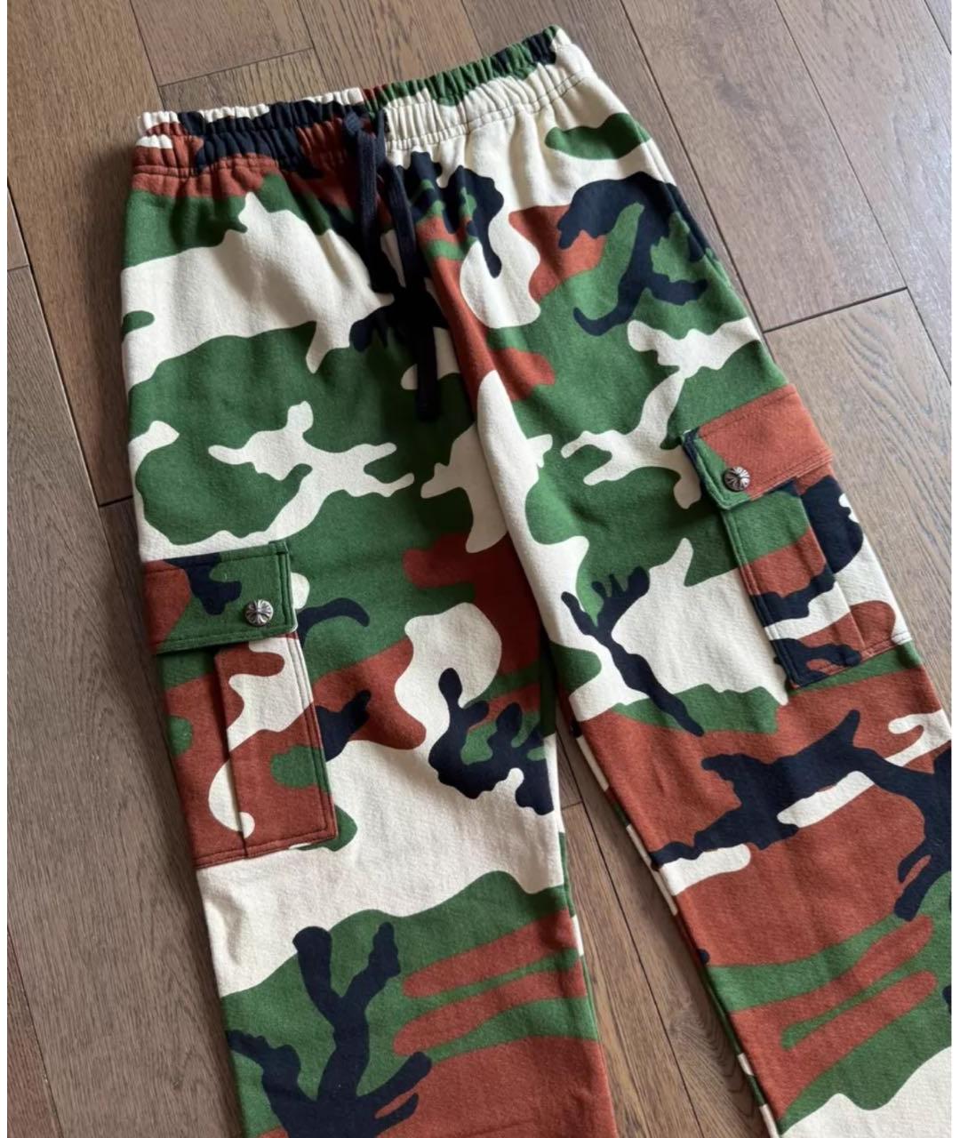 CHROME HEARTS Мульти хлопковые повседневные брюки, фото 2