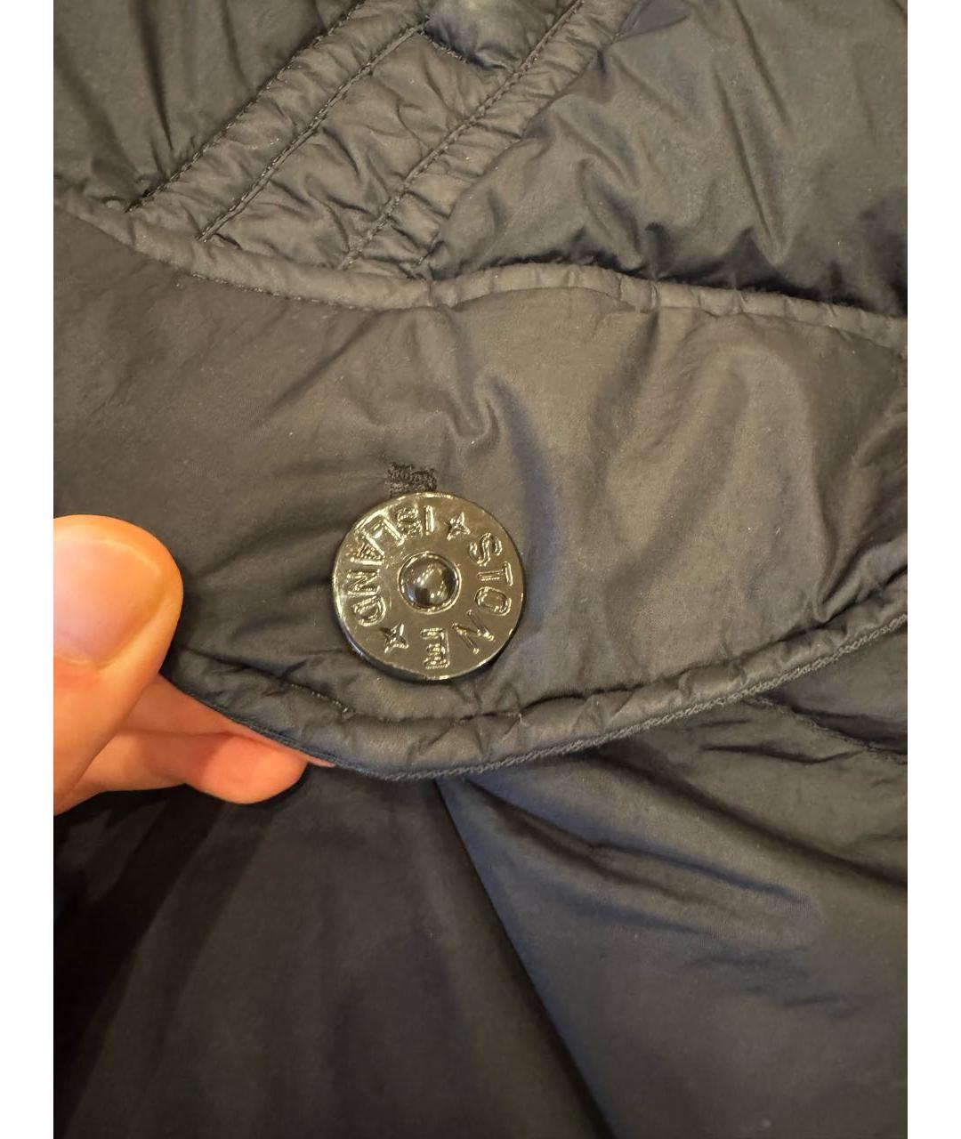 STONE ISLAND Синий полиуретановый пуховик, фото 6