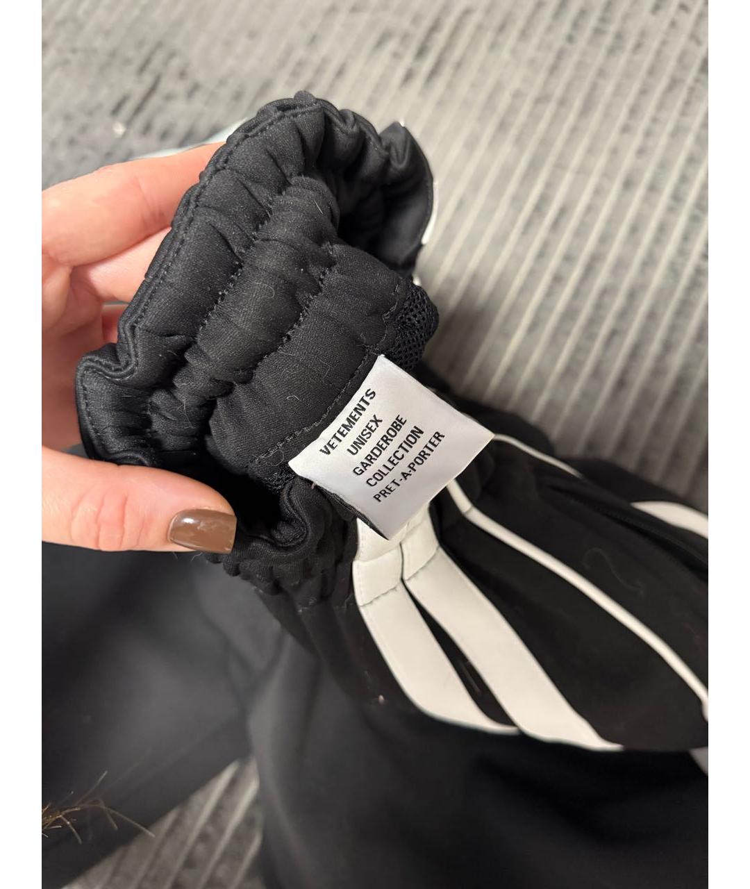 VETEMENTS Черные полиэстеровые спортивные брюки и шорты, фото 3