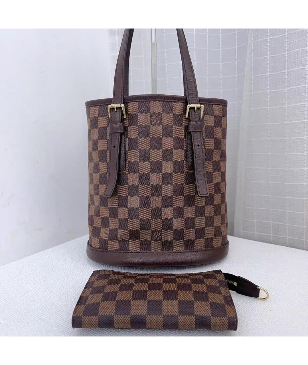 LOUIS VUITTON Коричневая кожаная сумка тоут, фото 2