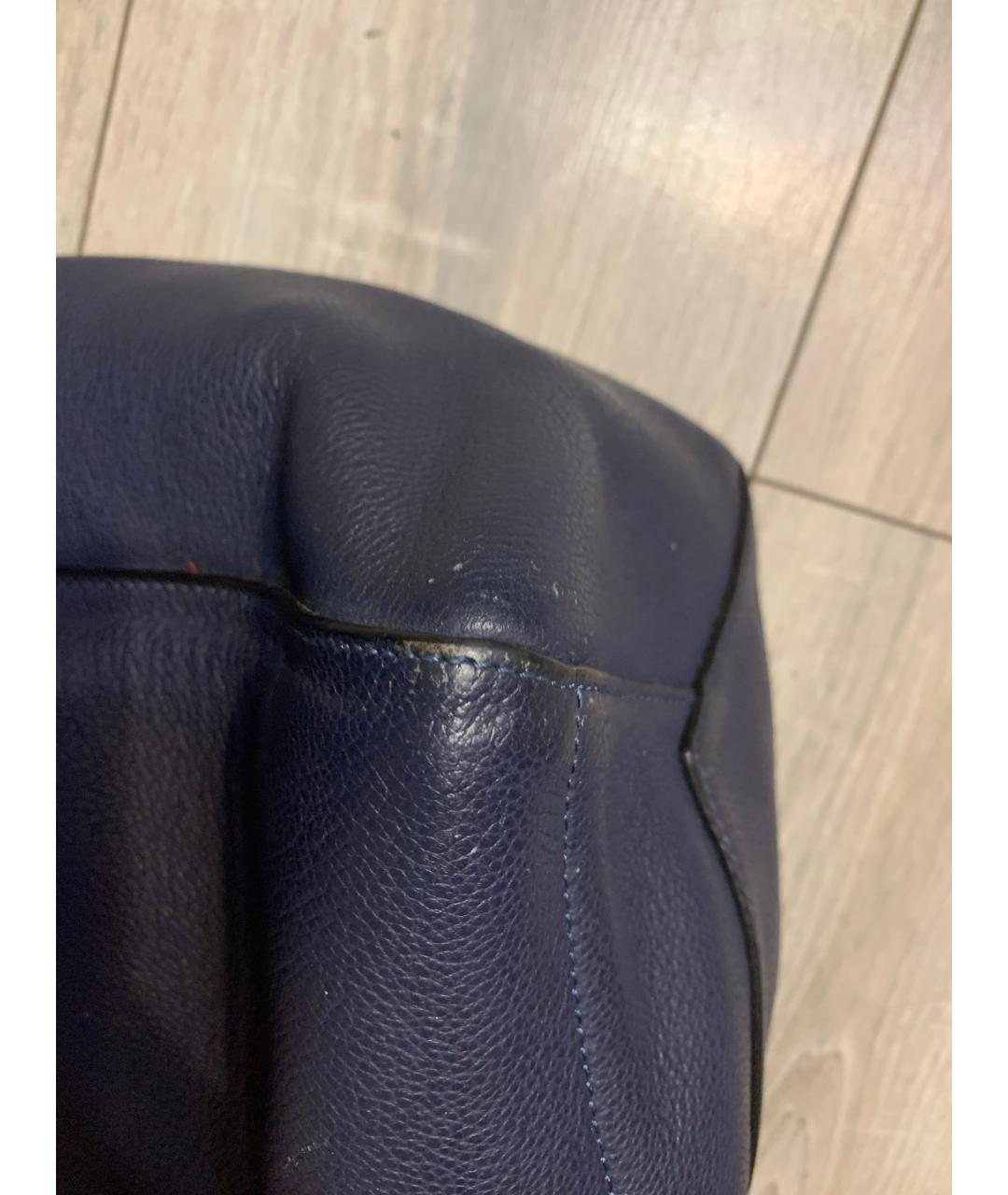 CELINE Синяя кожаная сумка тоут, фото 5