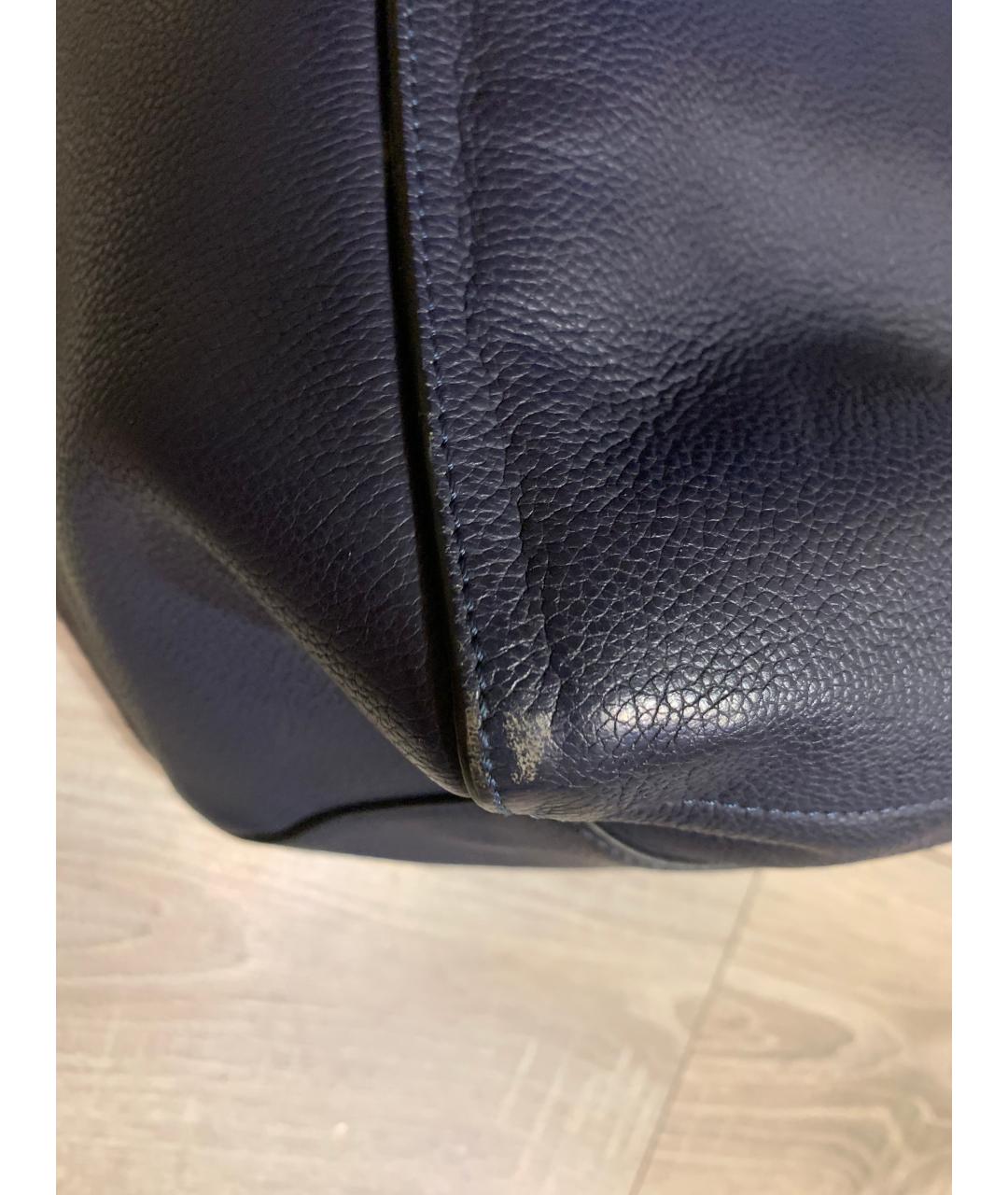 CELINE Синяя кожаная сумка тоут, фото 6