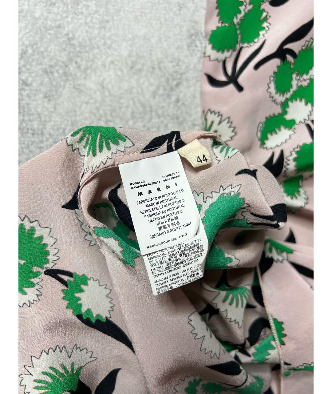 MARNI Мульти шелковая блузы, фото 7