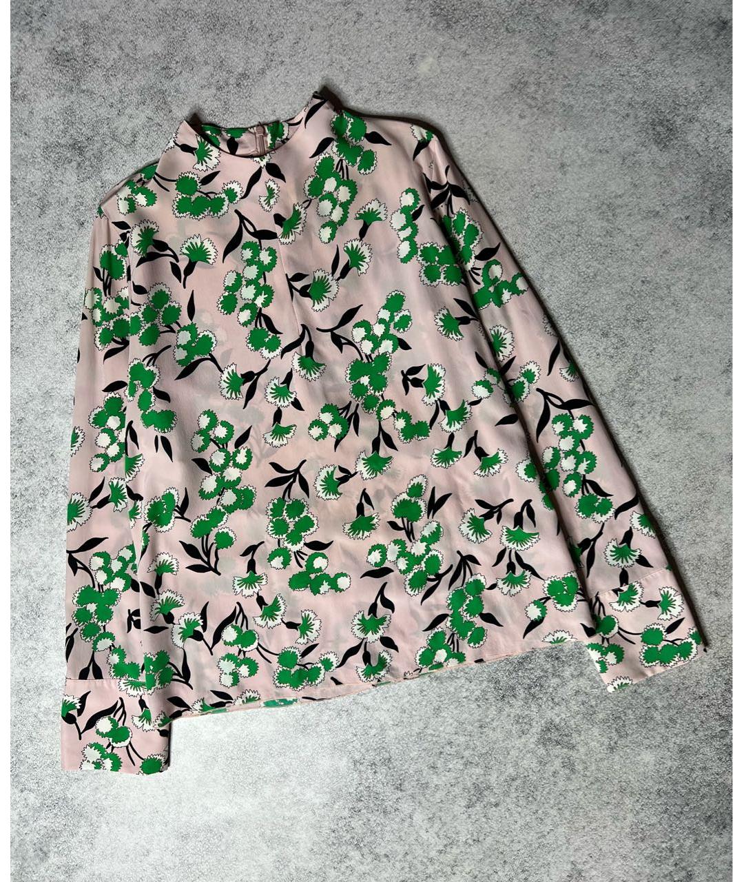 MARNI Мульти шелковая блузы, фото 9