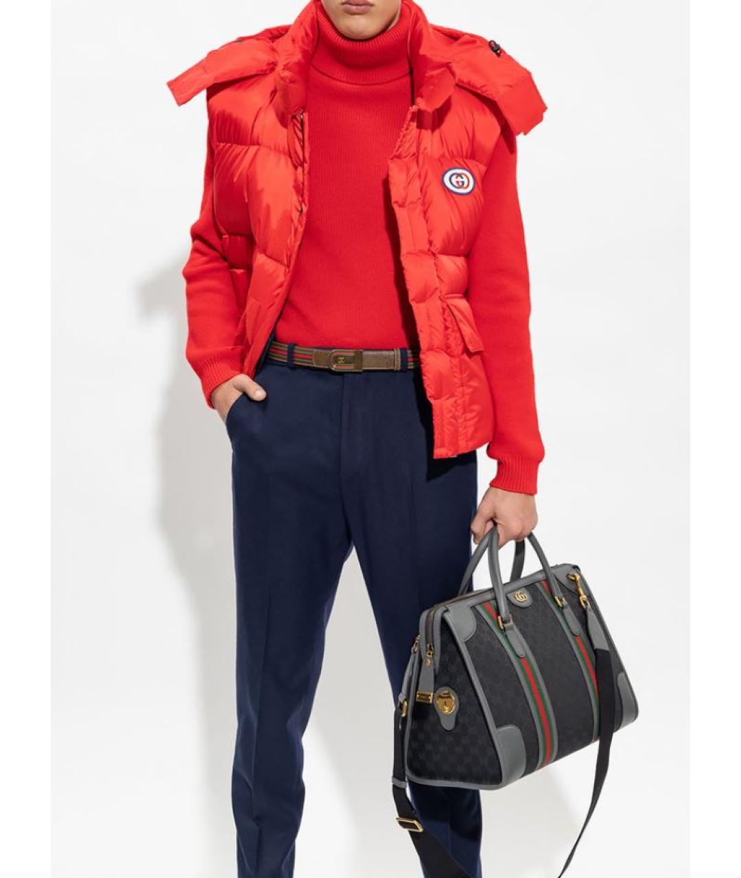 GUCCI Красный атласный жилет, фото 2