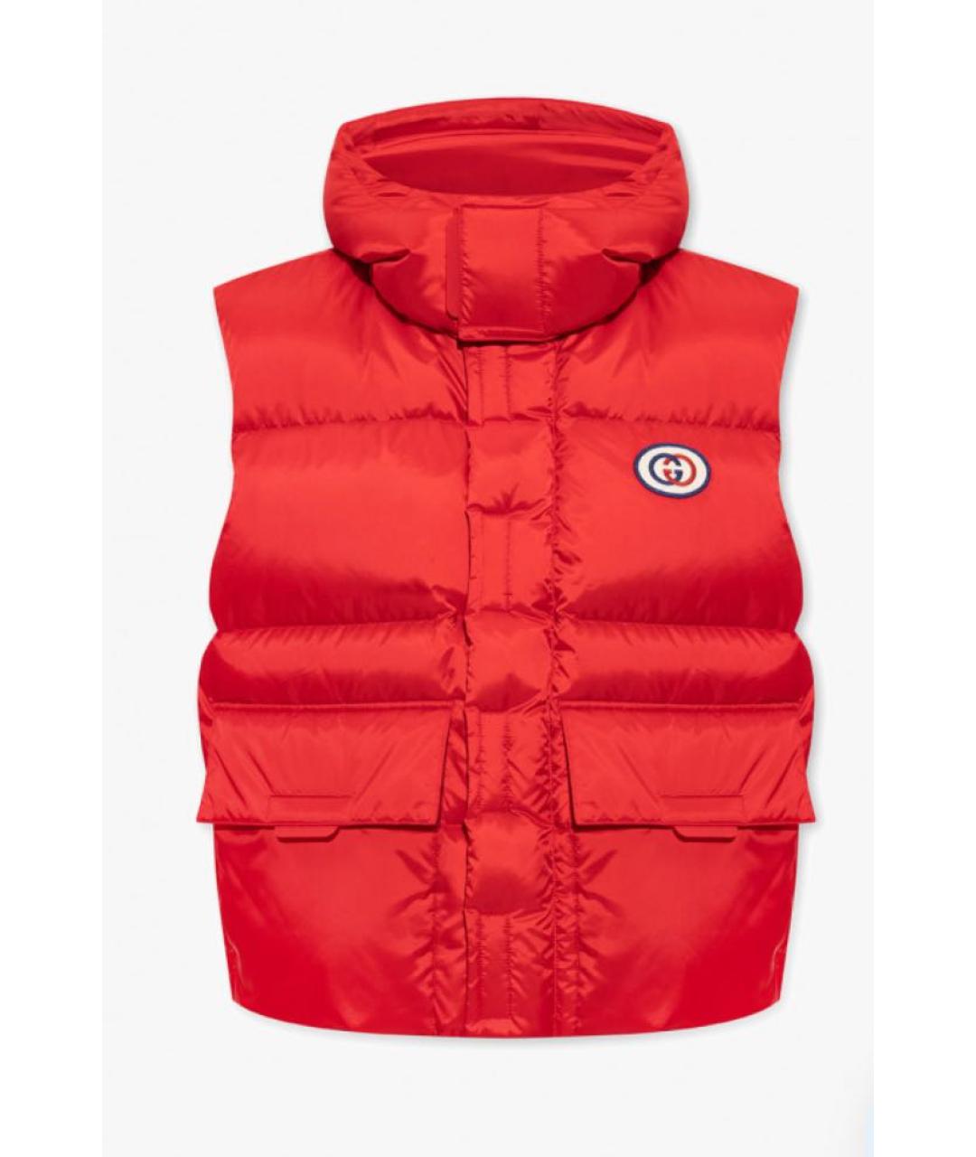 GUCCI Красный атласный жилет, фото 6