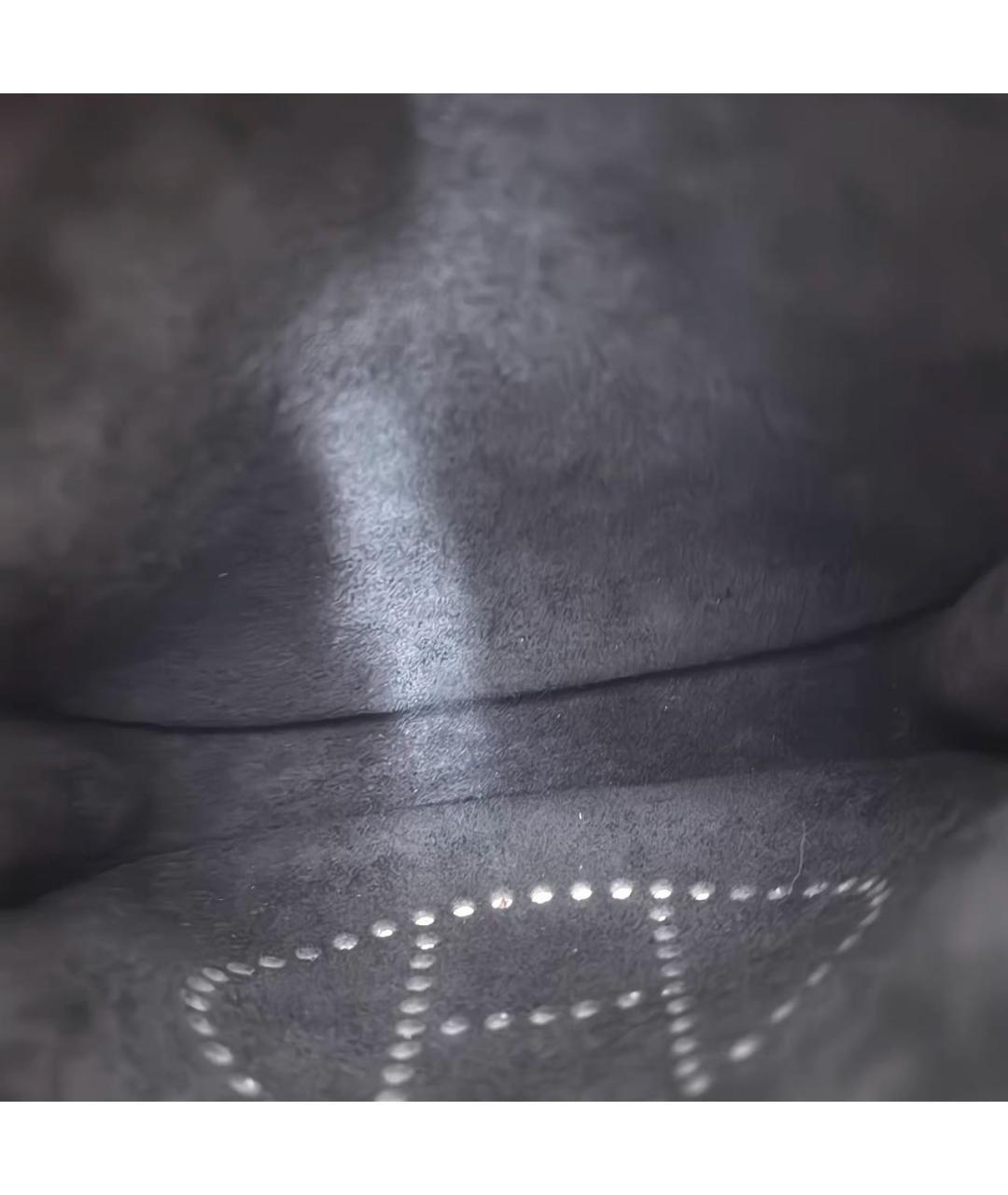 HERMES Черная кожаная сумка через плечо, фото 4