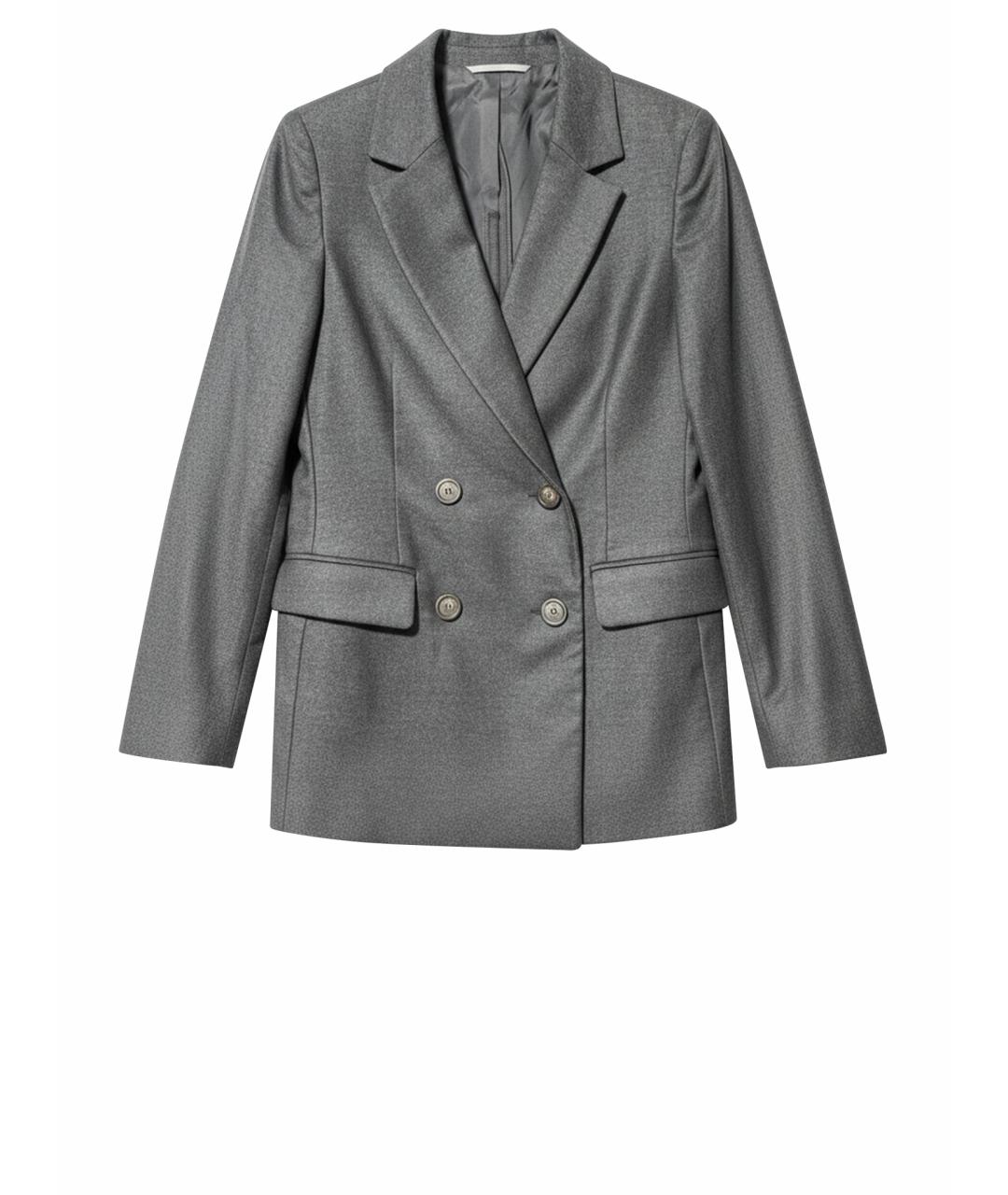 DOLCE&GABBANA Антрацитовый шерстяной жакет/пиджак, фото 1