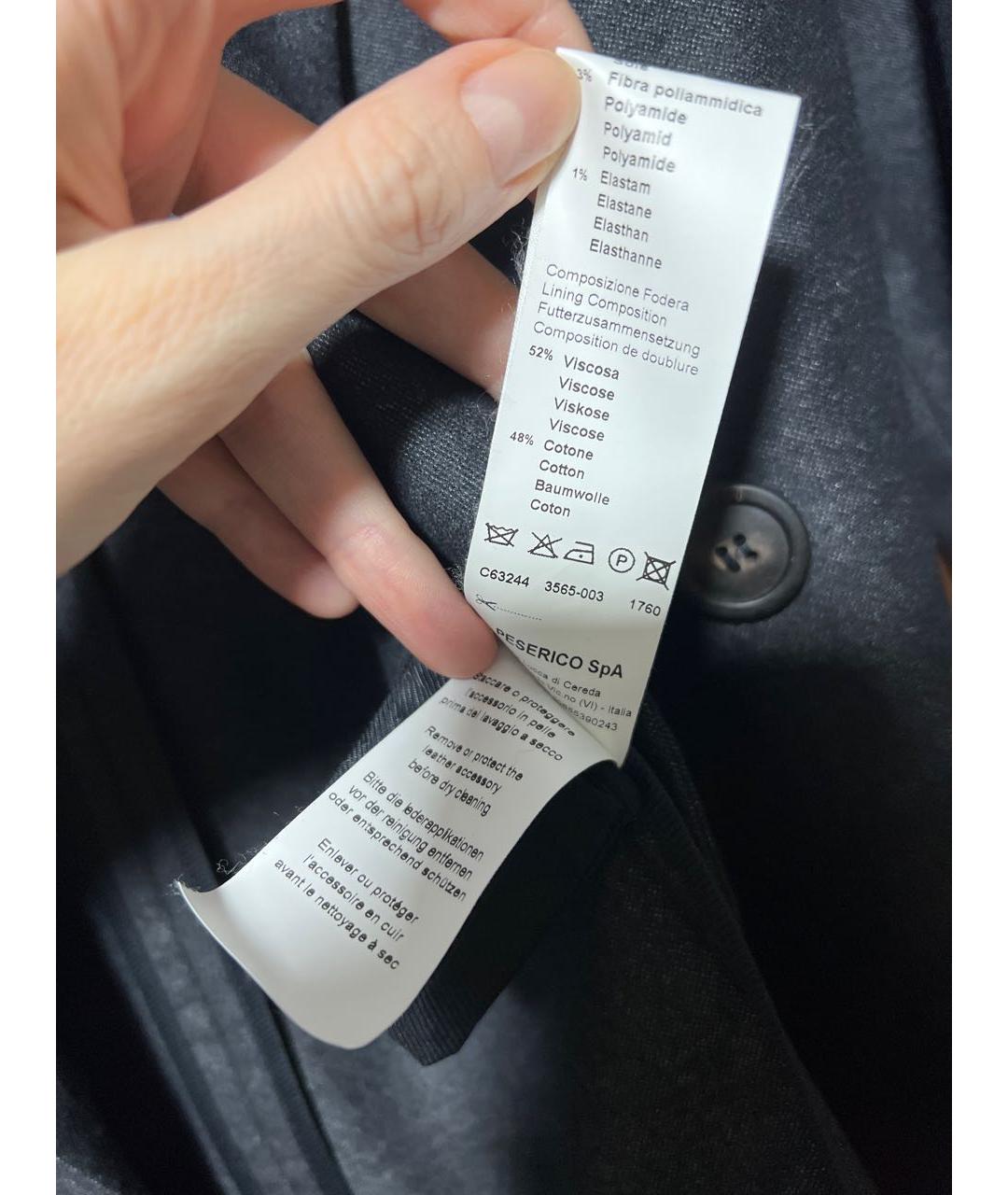 DOLCE&GABBANA Антрацитовый шерстяной жакет/пиджак, фото 6