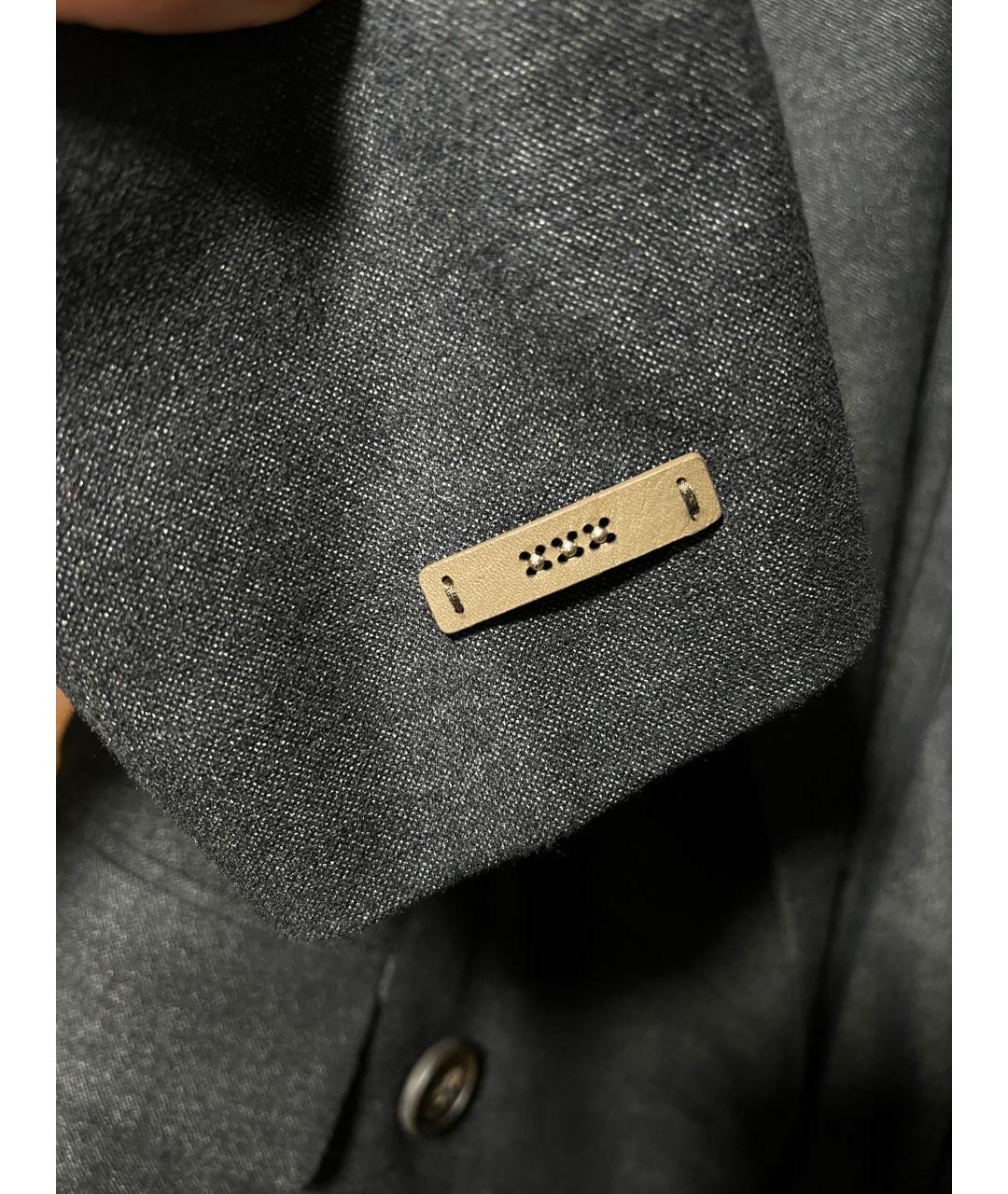 DOLCE&GABBANA Антрацитовый шерстяной жакет/пиджак, фото 4