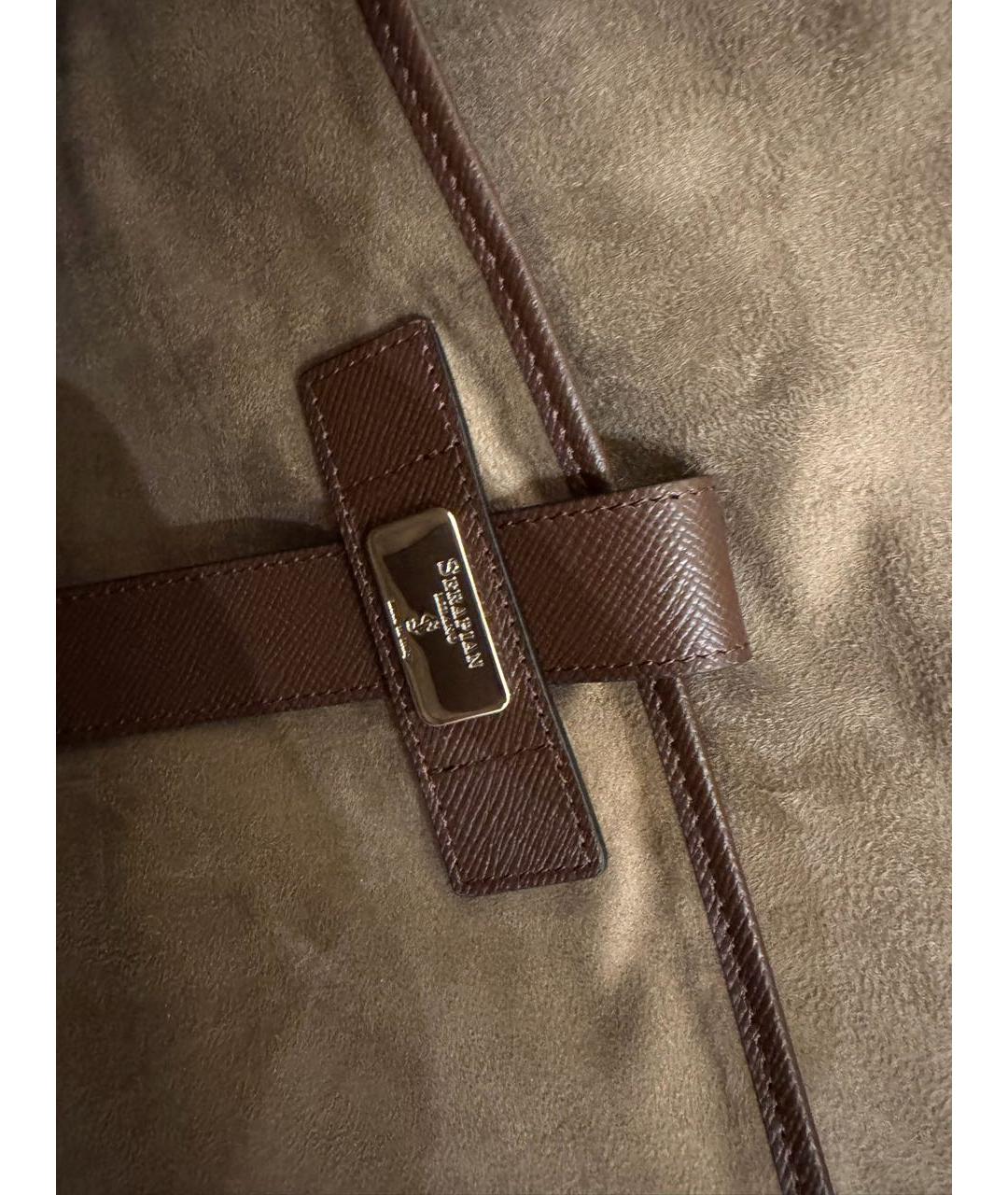 SERAPIAN Коричневая кожаная папка для документов, фото 6