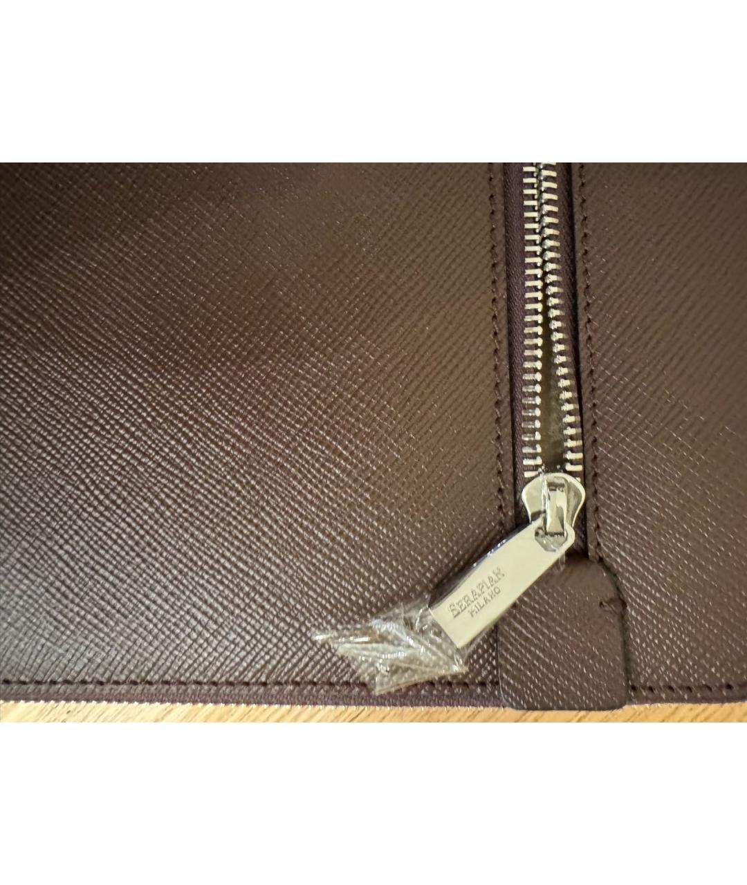 SERAPIAN Коричневая кожаная папка для документов, фото 7