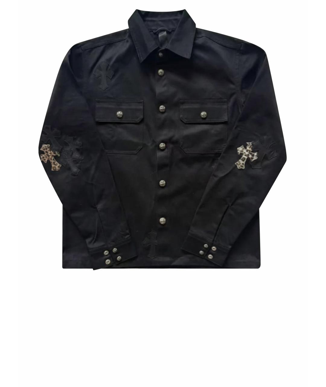 CHROME HEARTS Черная кэжуал рубашка, фото 5