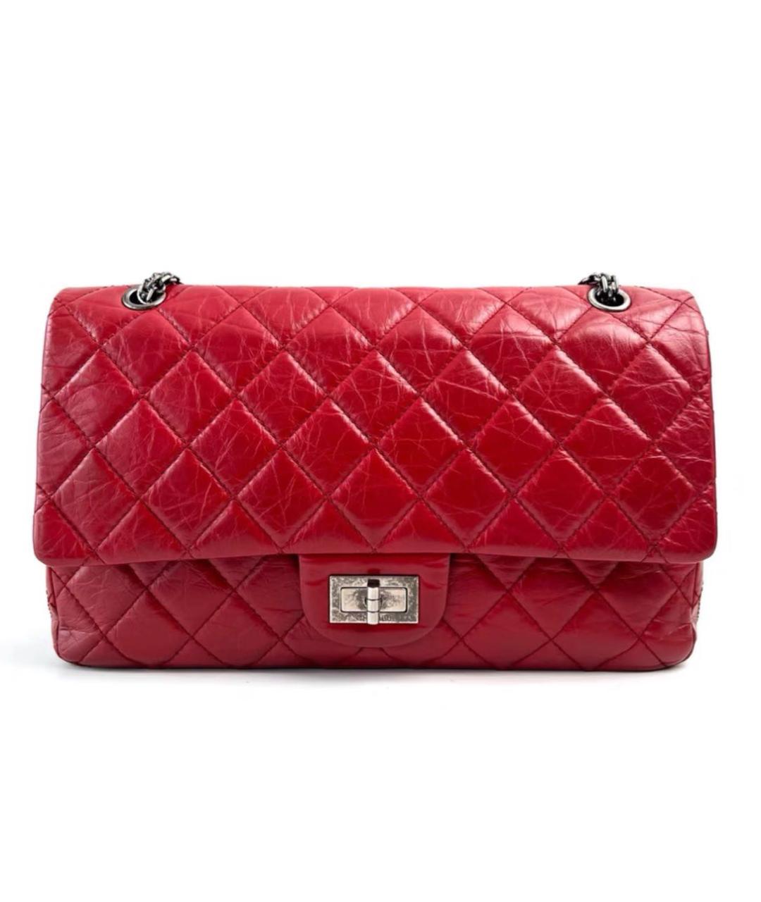 CHANEL Красная кожаная сумка через плечо, фото 2
