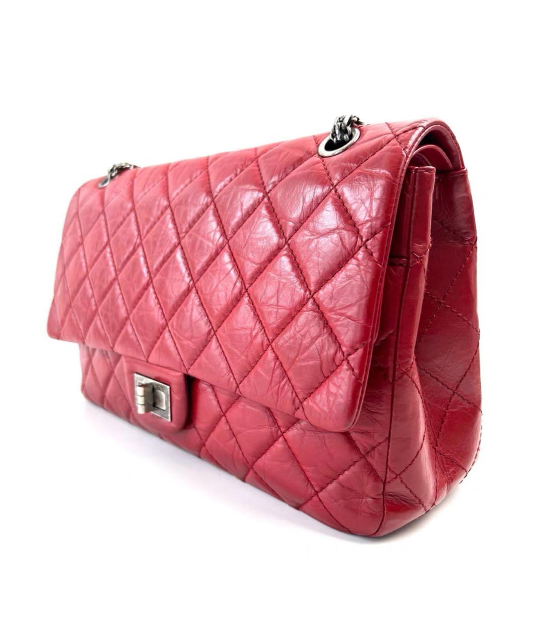 CHANEL Красная кожаная сумка через плечо, фото 3