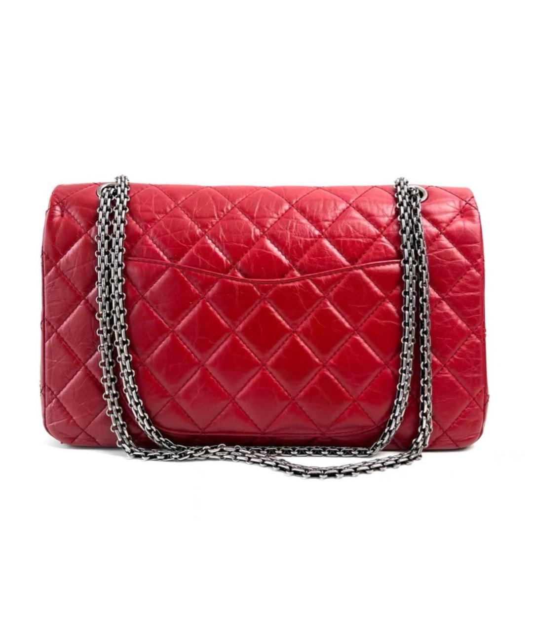 CHANEL Красная кожаная сумка через плечо, фото 4