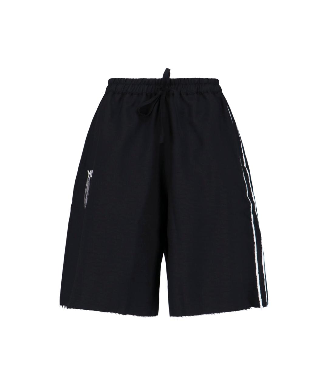 Y-3 Черные полиэстеровые шорты, фото 1