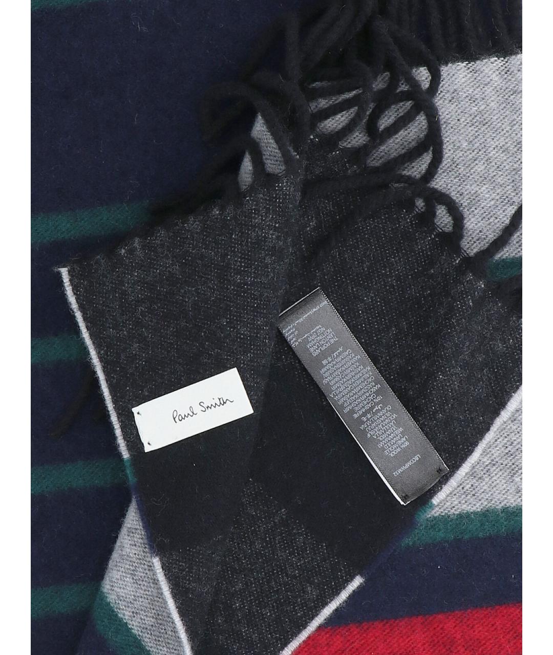 PAUL SMITH Мульти шерстяной шарф, фото 3