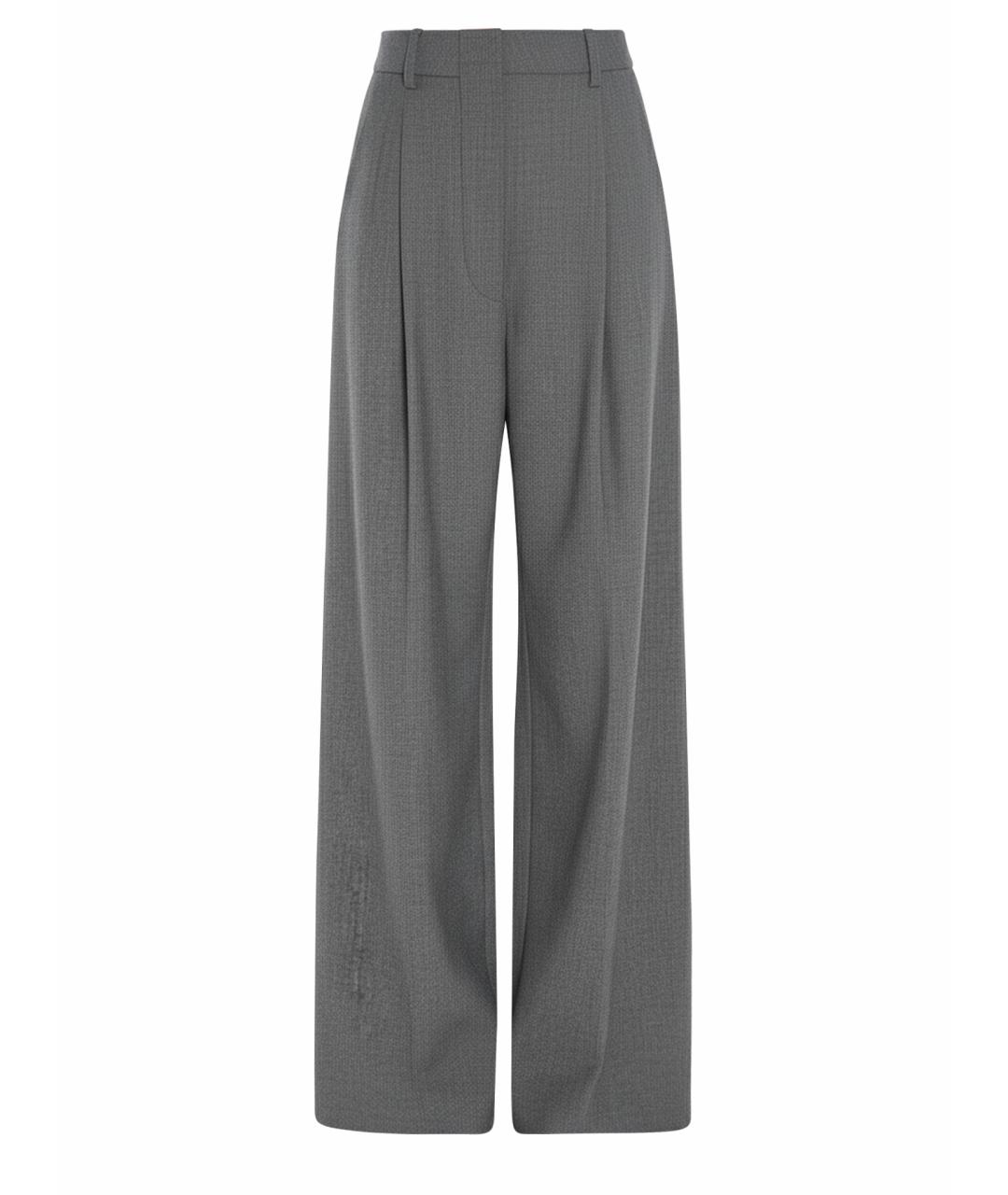 THE LATEST Серые полиэстеровые прямые брюки, фото 1