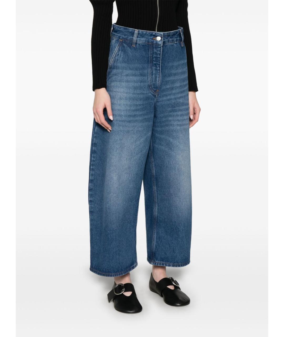 STUDIO NICHOLSON Синие хлопковые прямые джинсы, фото 3