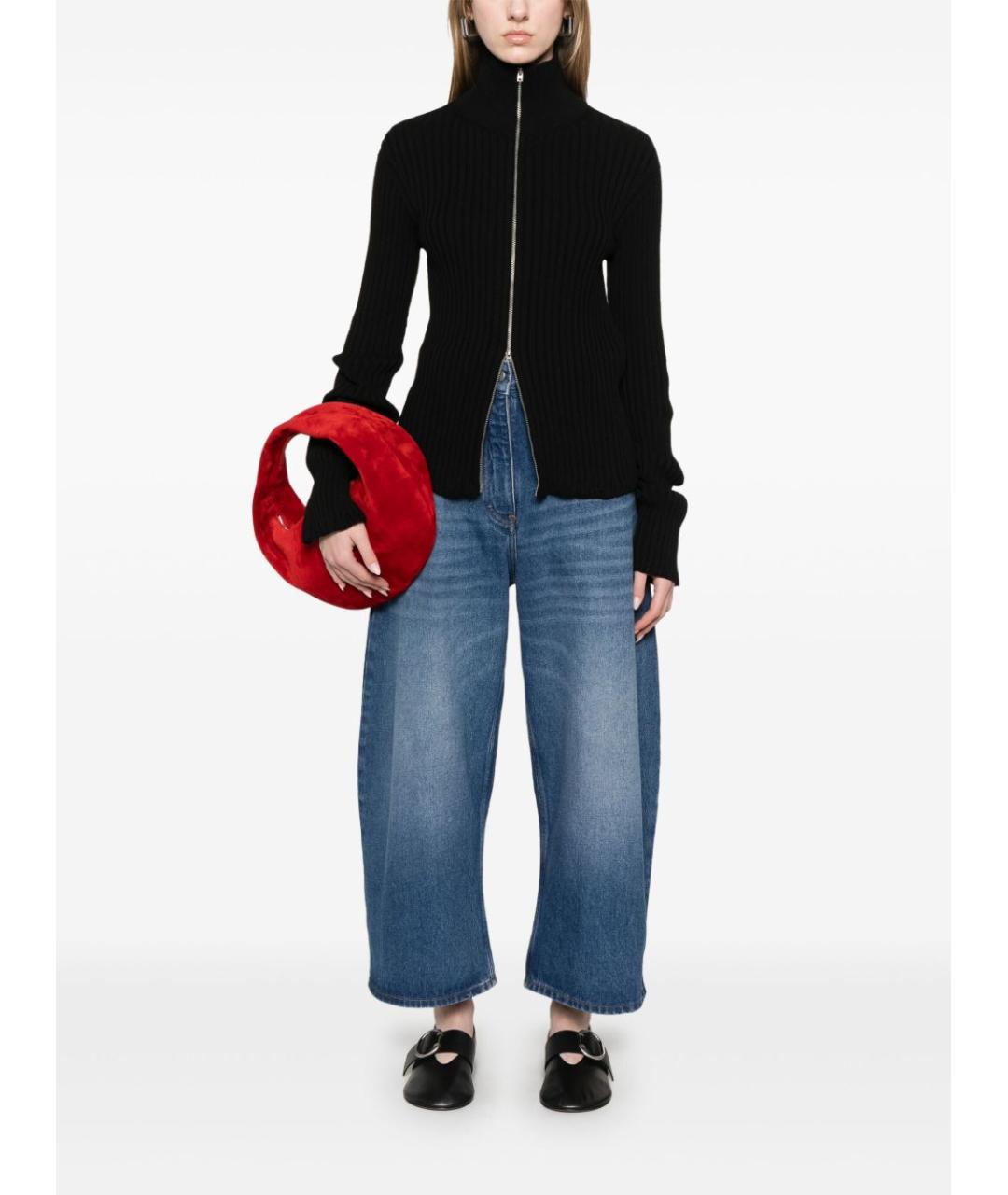 STUDIO NICHOLSON Синие хлопковые прямые джинсы, фото 2