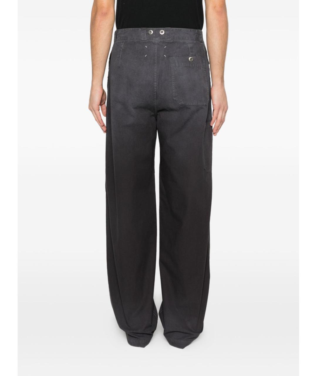 MAISON MARGIELA Серые хлопковые прямые джинсы, фото 5