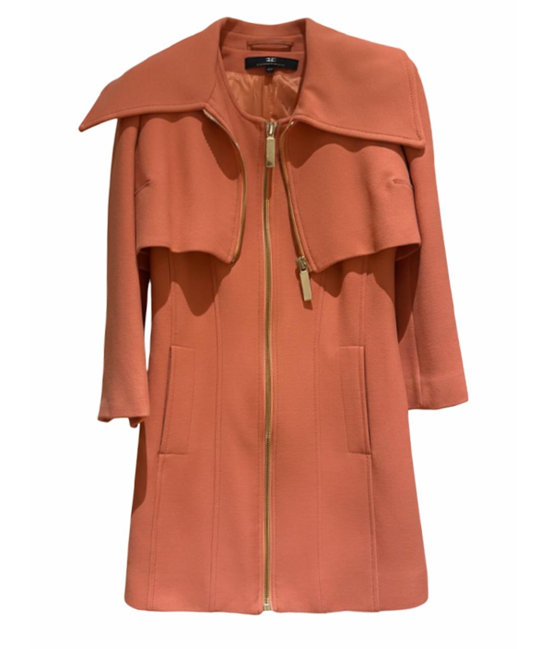 ELISABETTA FRANCHI Коралловый тренч/плащ, фото 1