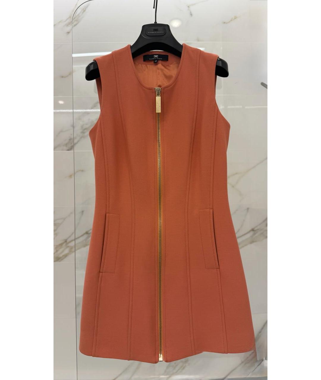 ELISABETTA FRANCHI Коралловый тренч/плащ, фото 4