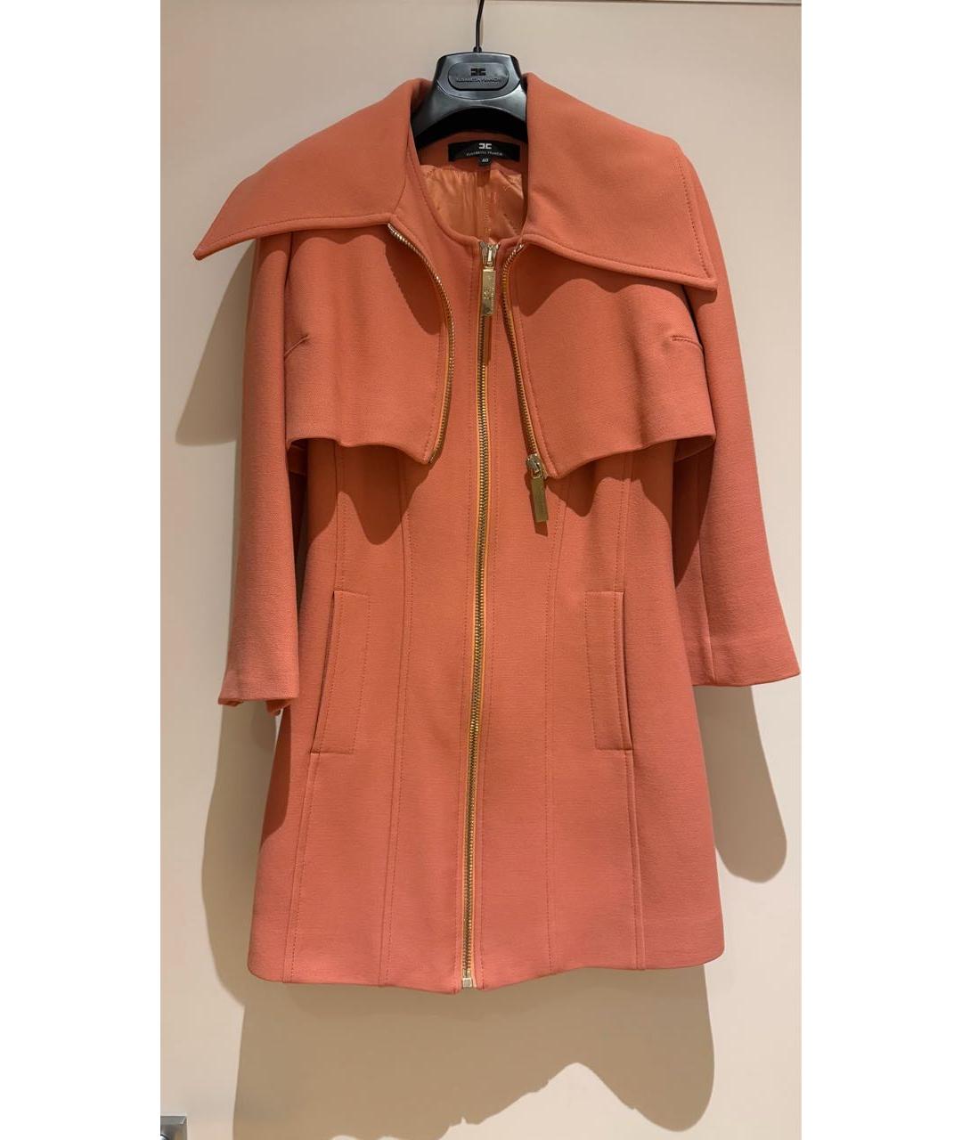 ELISABETTA FRANCHI Коралловый тренч/плащ, фото 6
