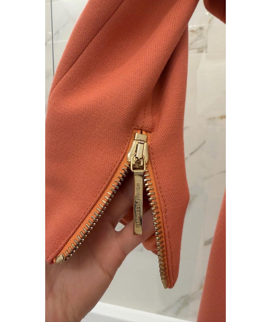 ELISABETTA FRANCHI Коралловый тренч/плащ, фото 5