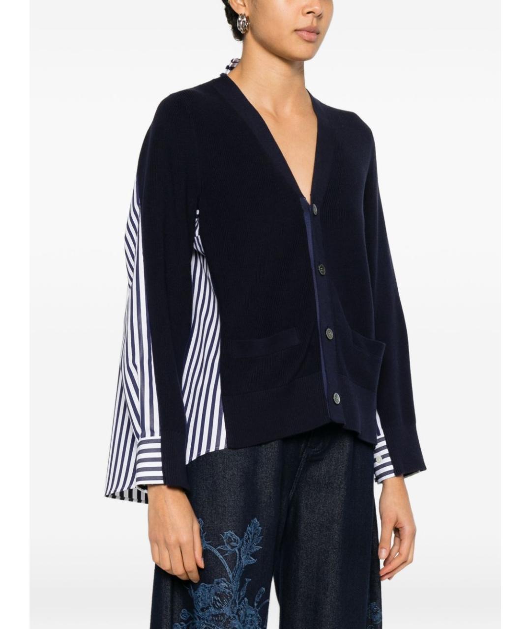 SACAI Синий хлопковый кардиган, фото 4