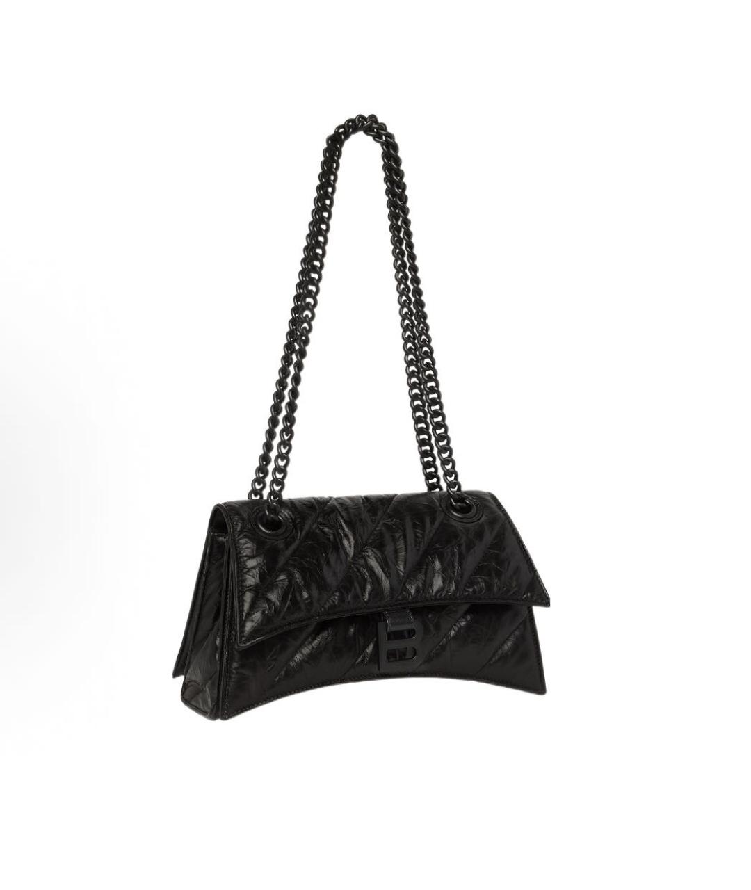 BALENCIAGA Черная кожаная сумка через плечо, фото 2