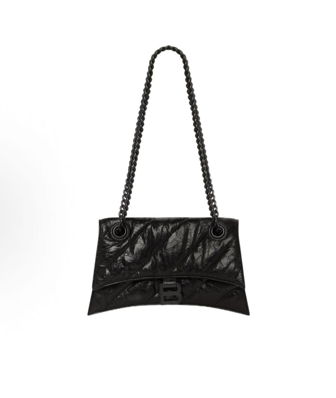 BALENCIAGA Черная кожаная сумка через плечо, фото 5