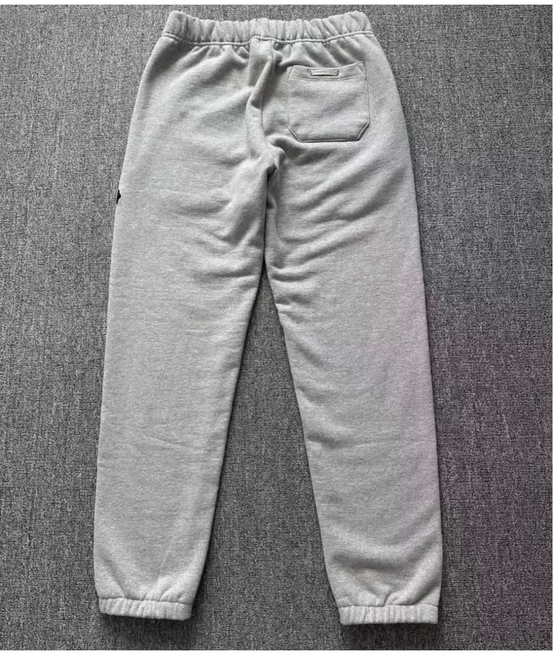 CHROME HEARTS Серые хлопковые повседневные брюки, фото 2