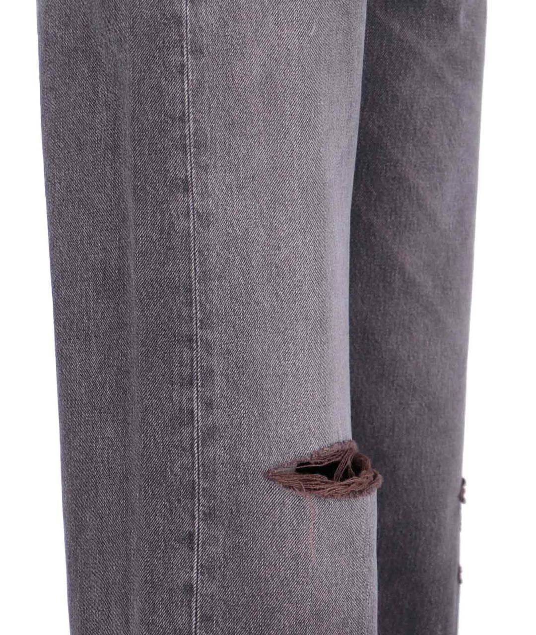 OUR LEGACY Серые хлопковые джинсы клеш, фото 4