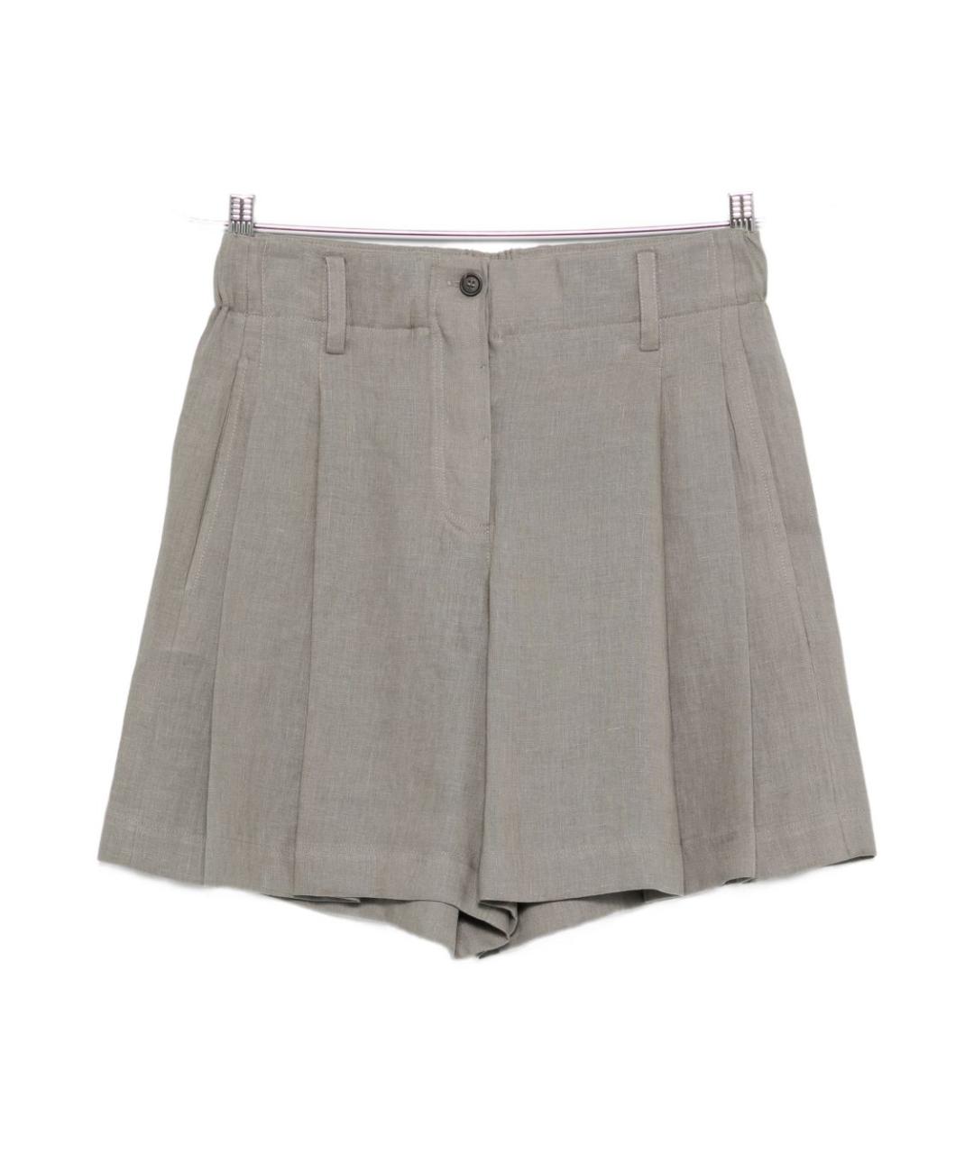 BRUNELLO CUCINELLI Хаки льняные шорты, фото 1