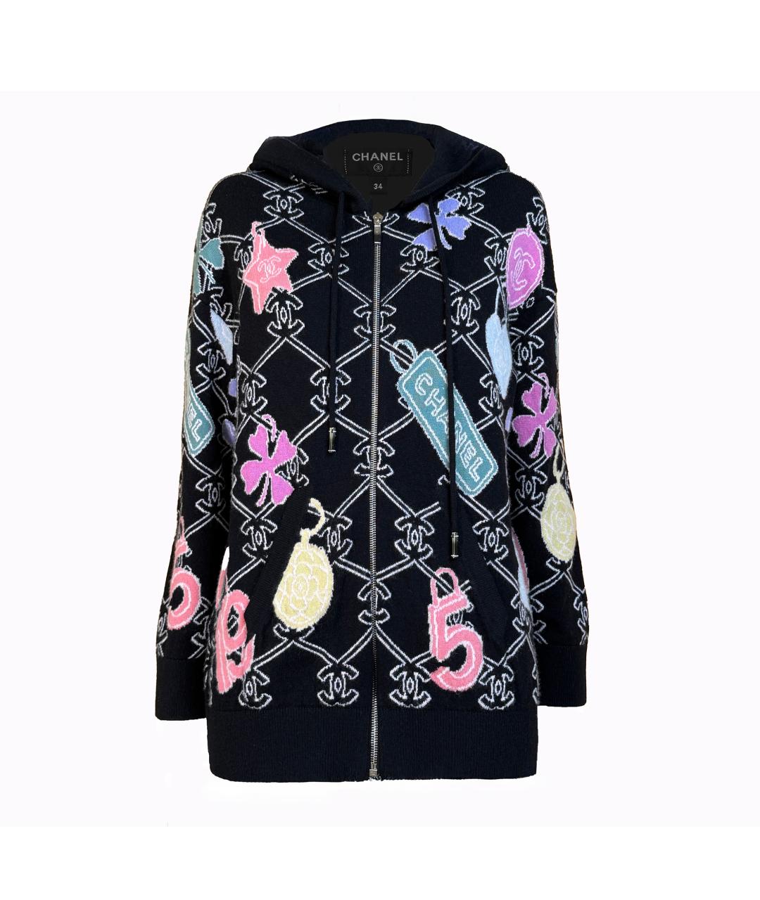 CHANEL Черный кашемировый кардиган, фото 1