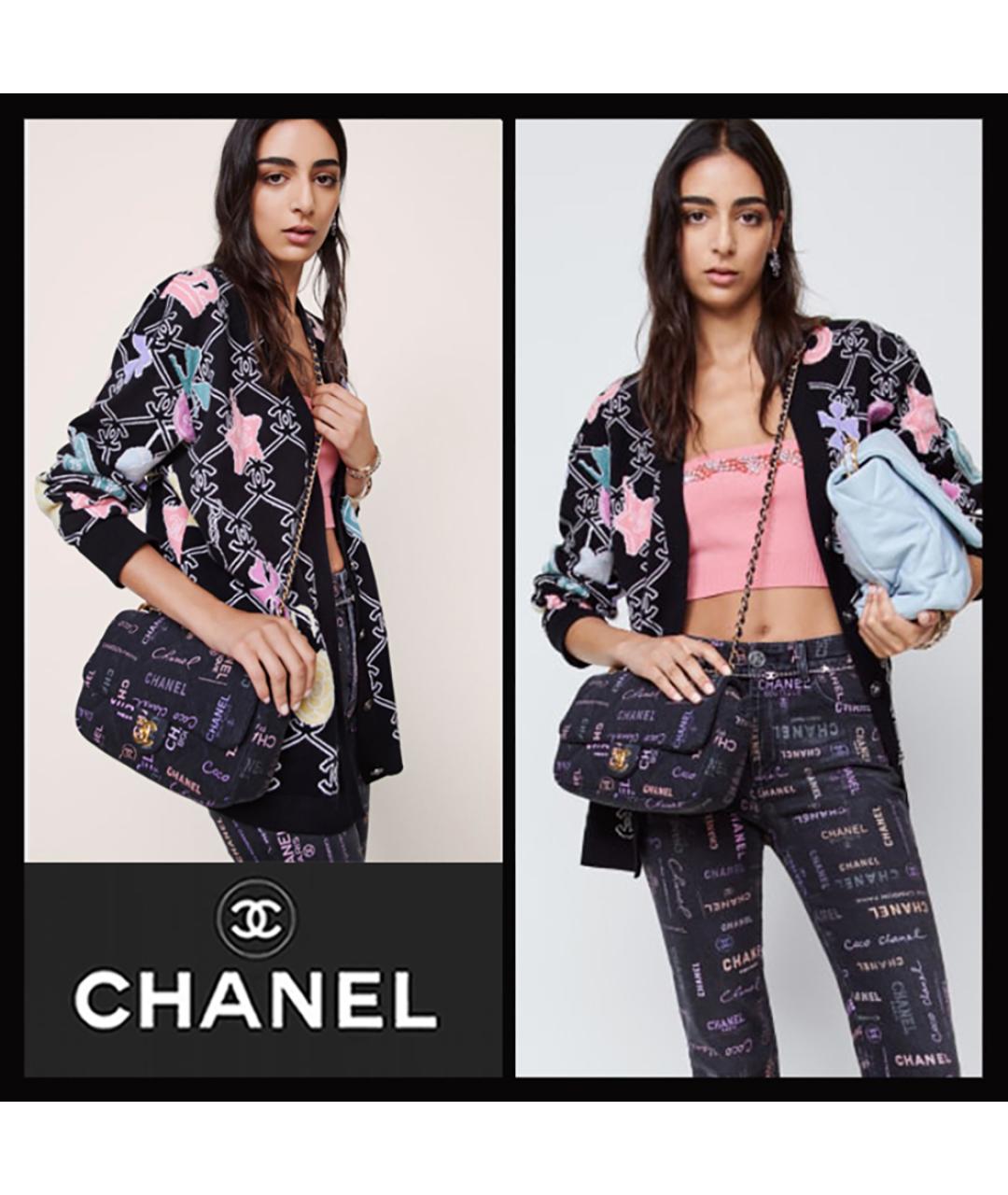 CHANEL Черный кашемировый кардиган, фото 2