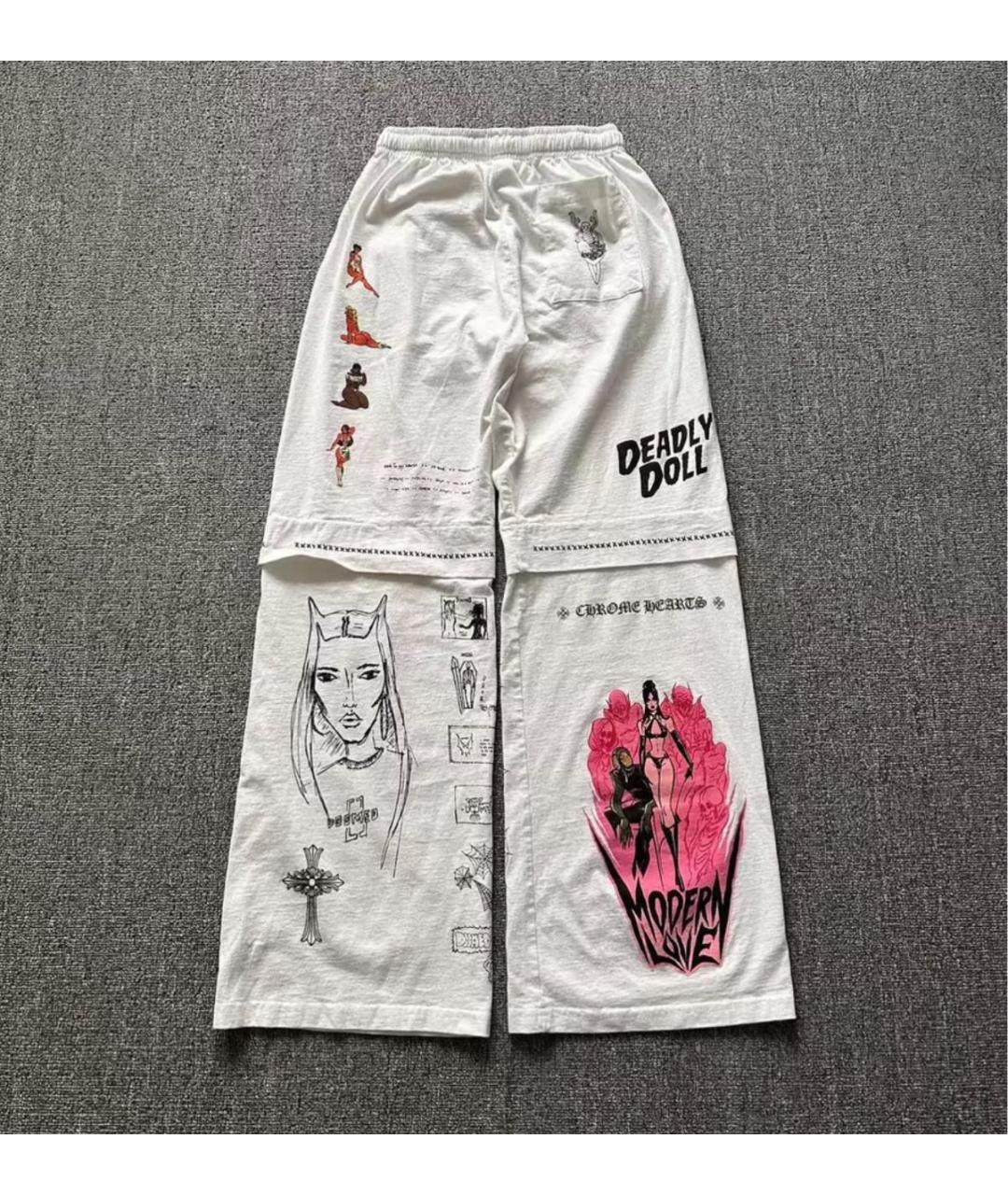 CHROME HEARTS Мульти хлопковые повседневные брюки, фото 2