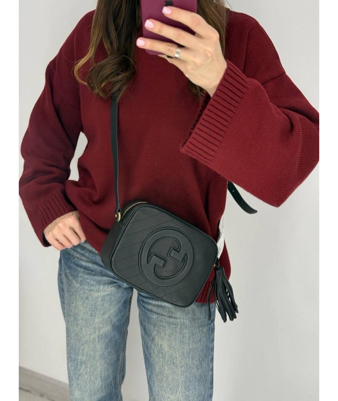 GUCCI Черная кожаная сумка через плечо, фото 2