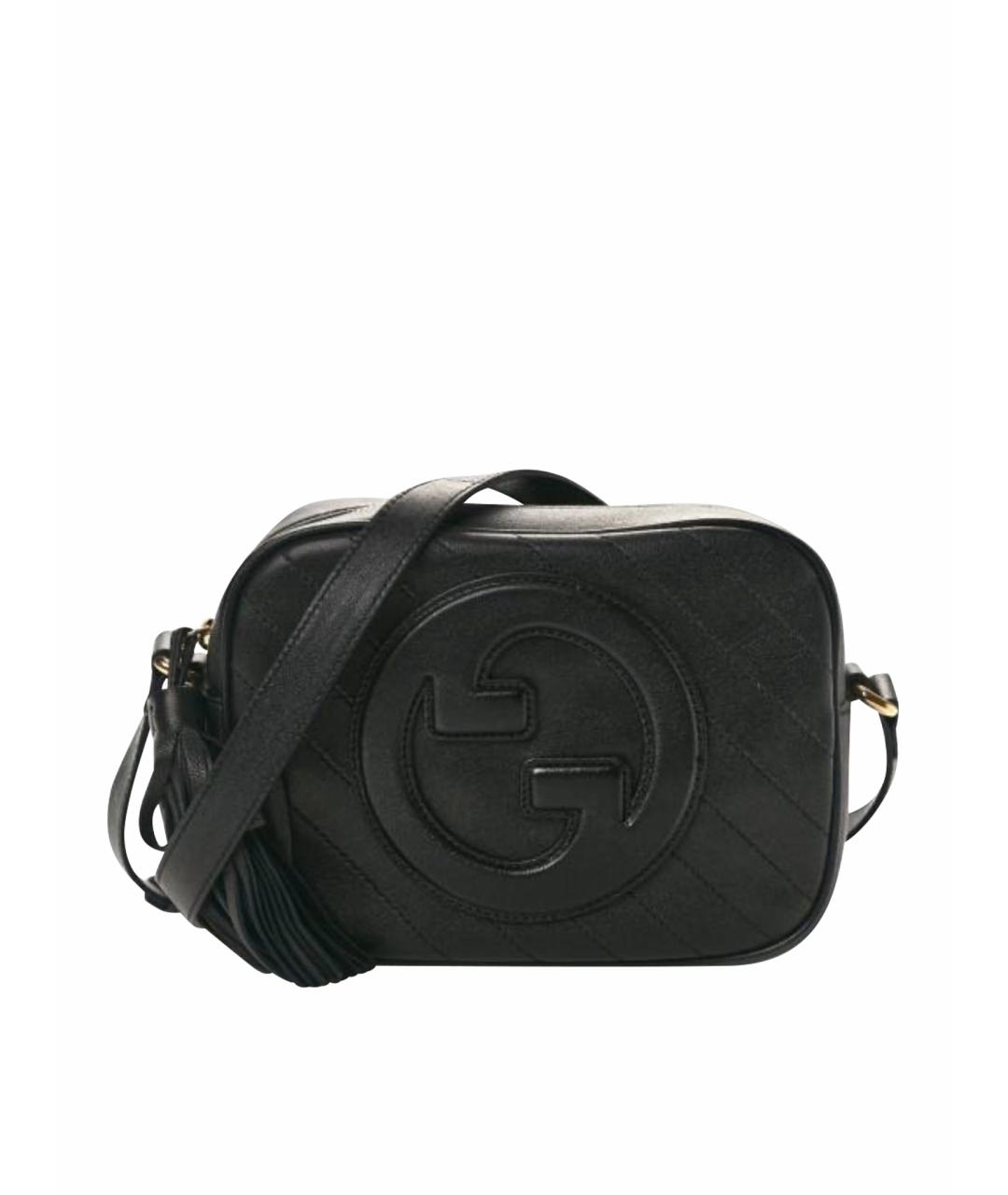 GUCCI Черная кожаная сумка через плечо, фото 1